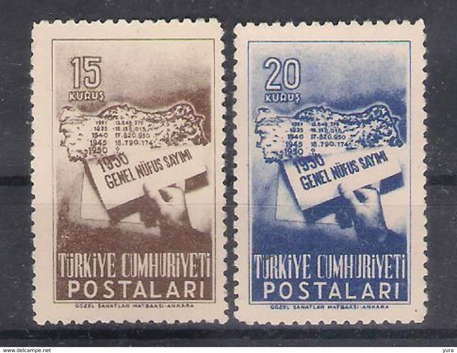 Turkey 1950 Mi Nr 1259/60 MNH (a1p5) - Neufs