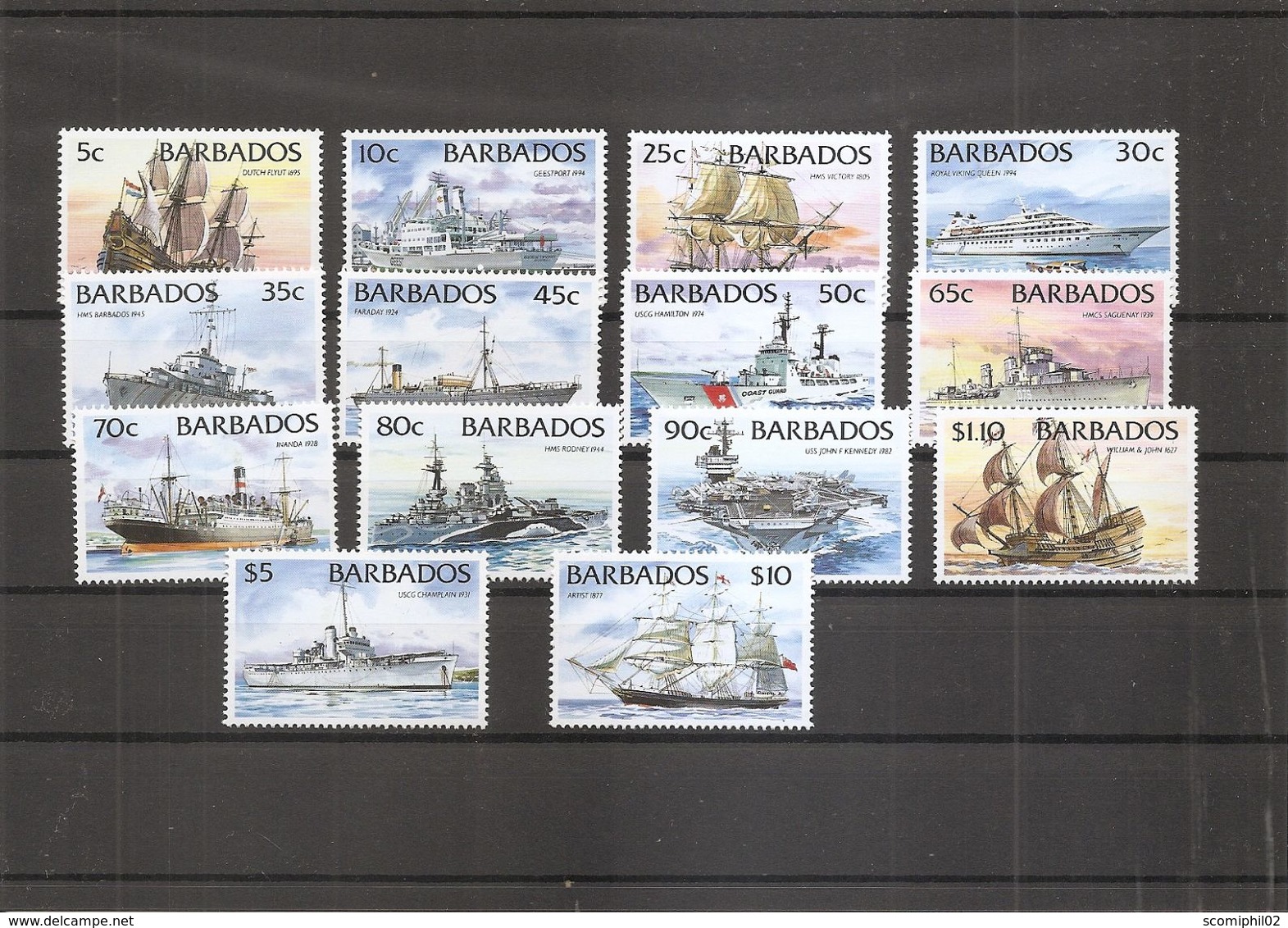 Barbades - Bateaux ( 889/902 XXX -MNH) - Barbados (1966-...)