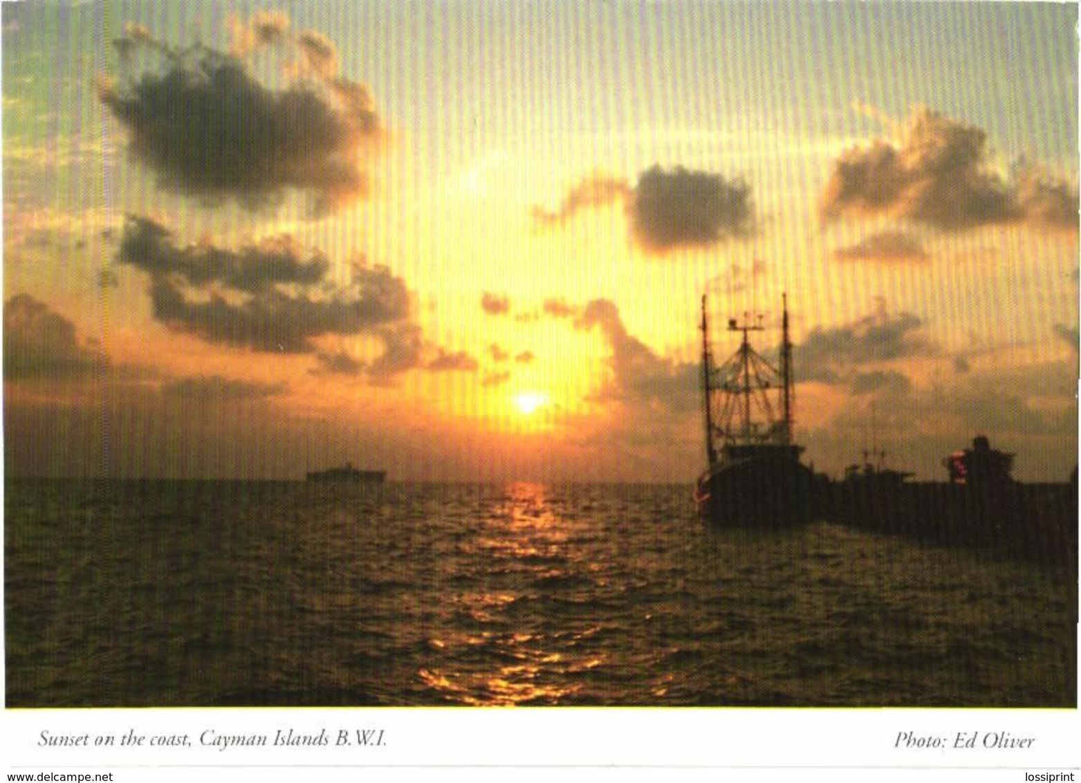 British West Indies:Cayman Islands, Sunset On The Coeast, Port, Ship - Kaimaninseln