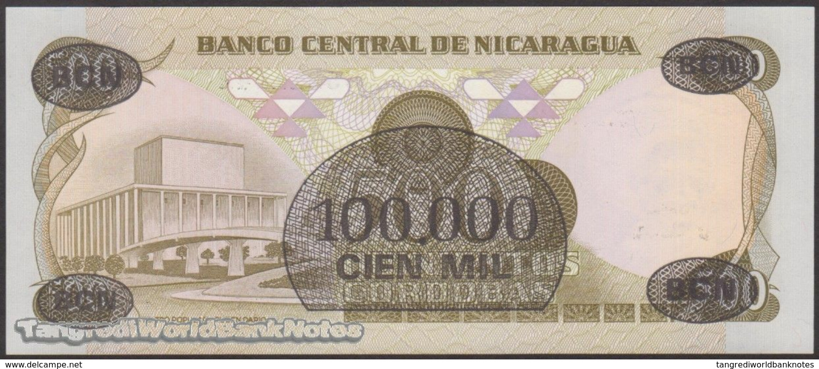 TWN - NICARAGUA 149 - 100.000/500 Cordobas 1987 Provisional Overprint Issue - Serie G UNC - Nicaragua