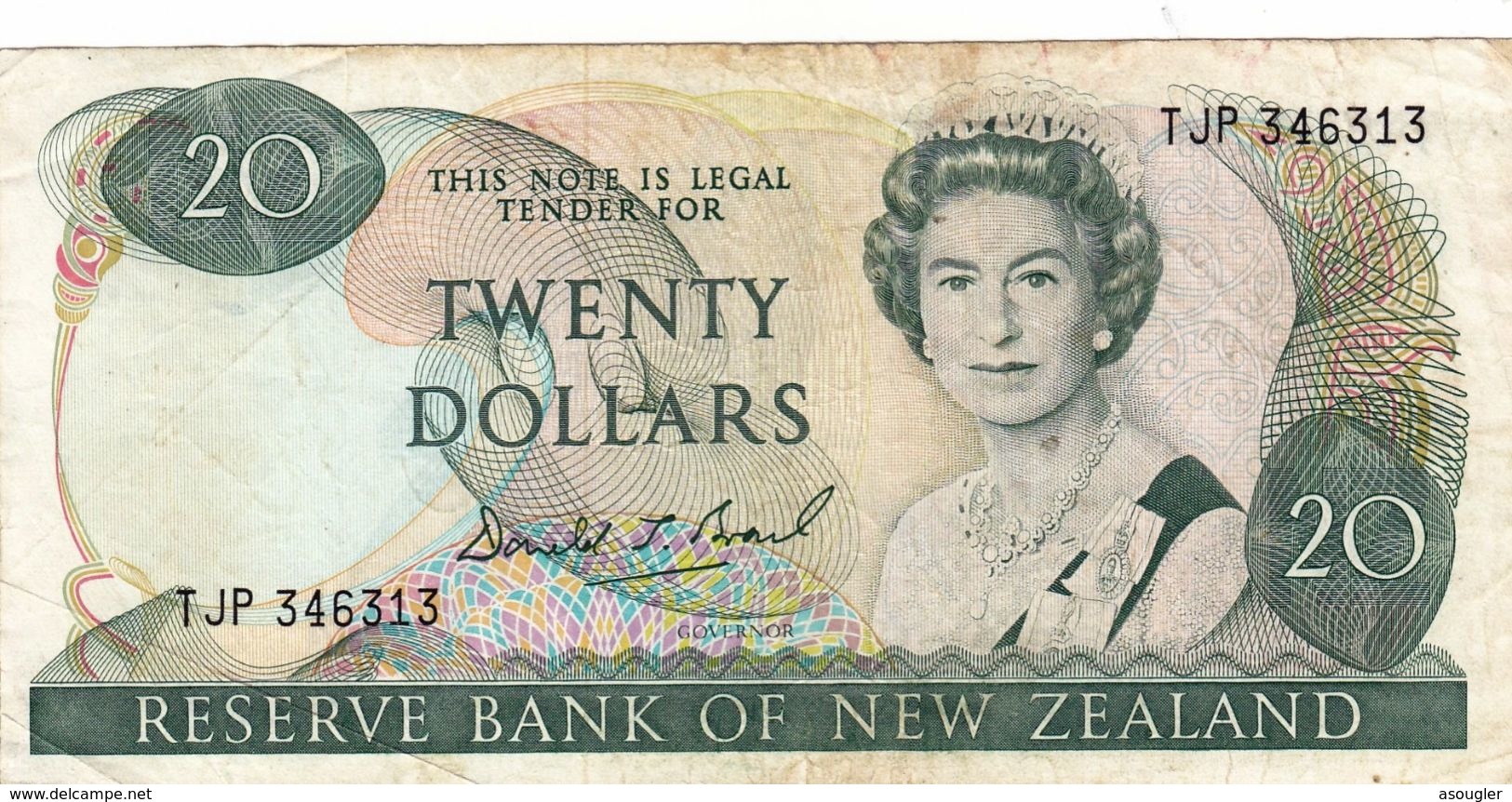 NEW ZEALAND 20 DOLLARS ND 1985 1989 P-173c F- VF "free Shipping Via Registered Air Mail" - Neuseeland