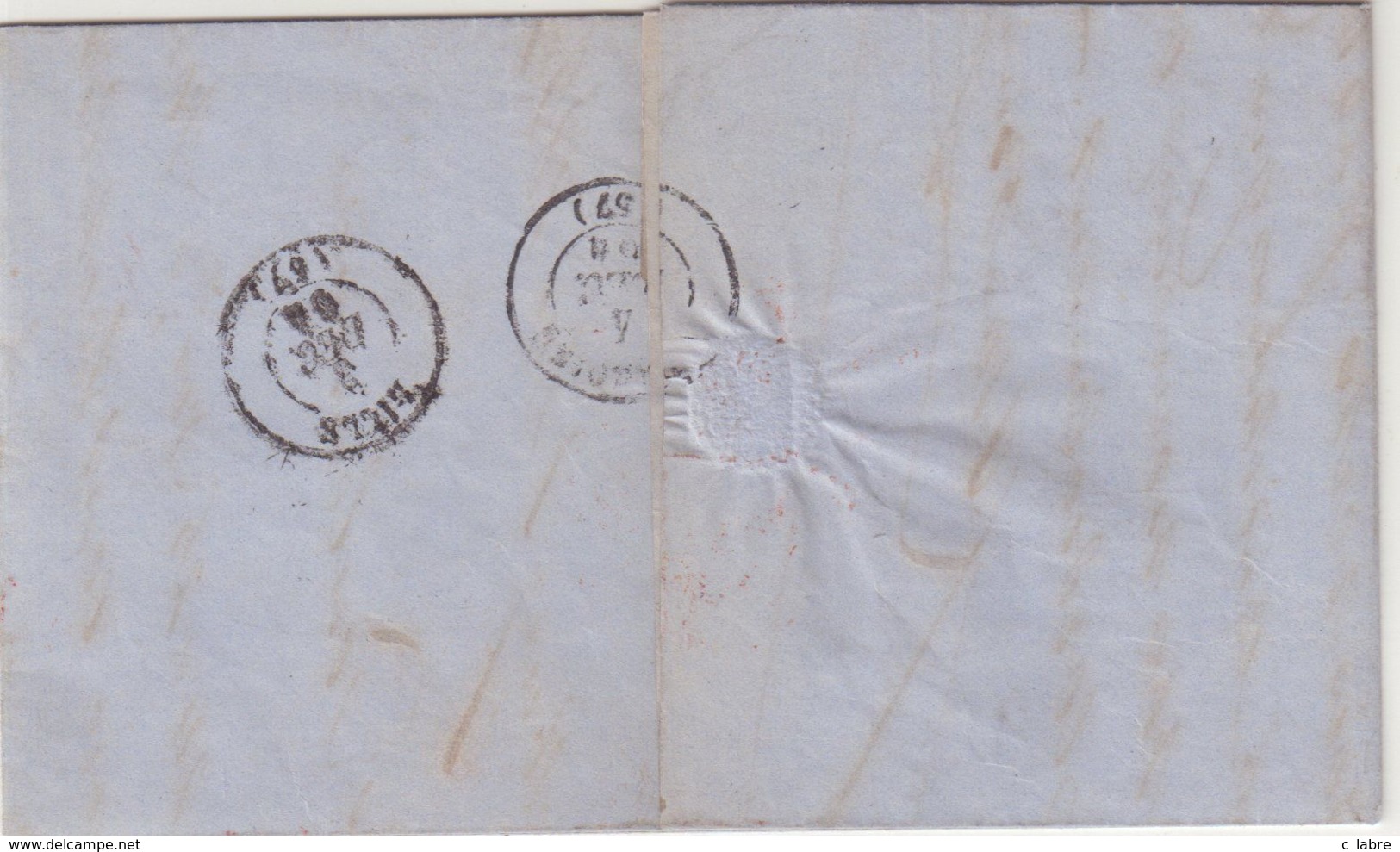 PAYS - BAS : N° 5 . 3 EX . TARIF A 30 Cts . CAD ROUGE . " MIDDELBURG " . TB . 1864 . - Briefe U. Dokumente