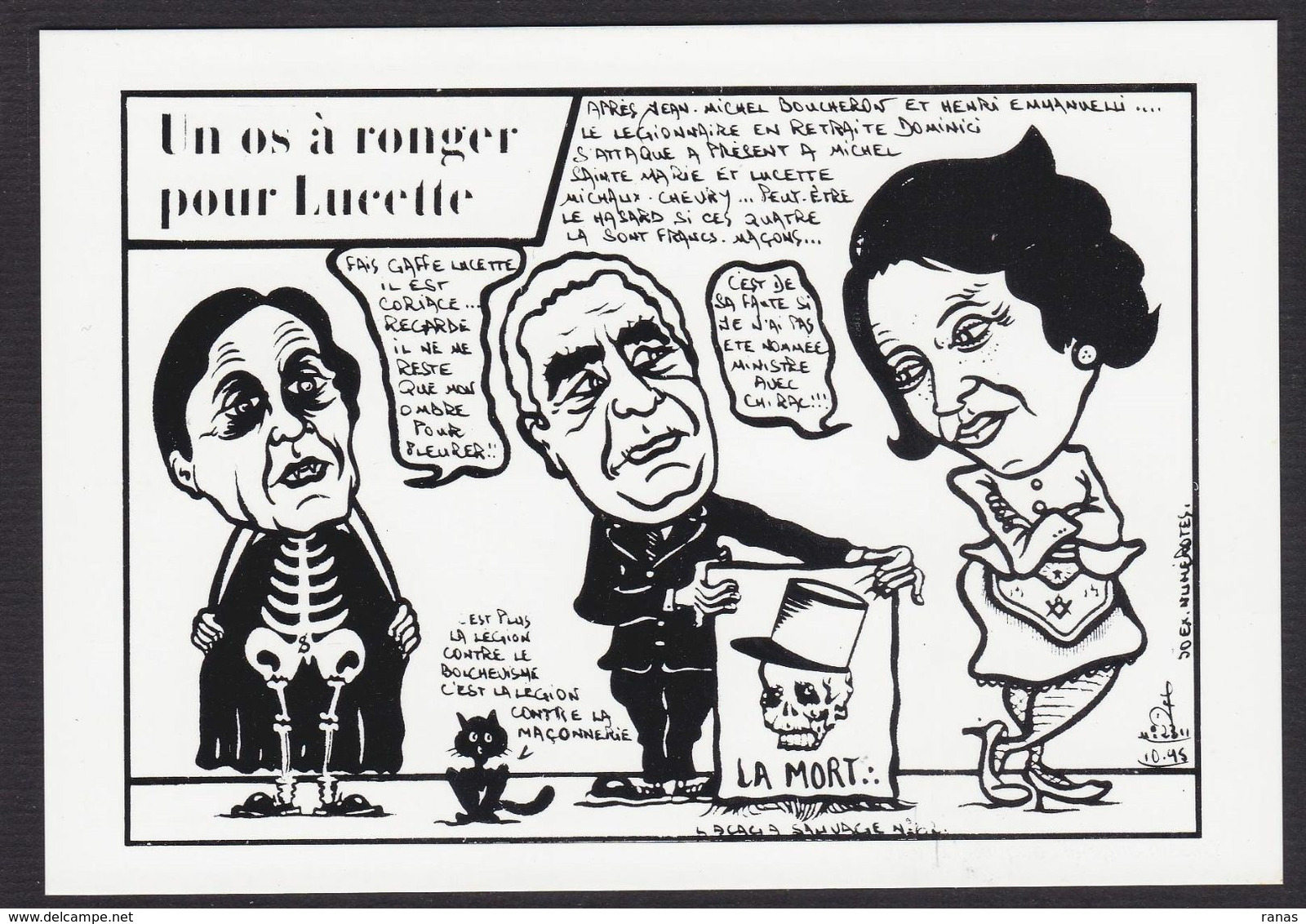 CPM Guadeloupe Lucette Michaux Chevry Tirage Limité En 50 Ex. Numérotés Satirique Caricature Légion étrangère - Autres & Non Classés