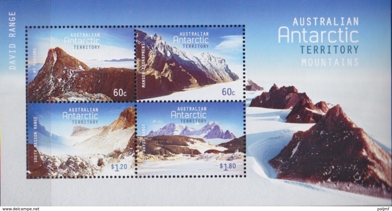 AAT, Bloc N° 12 (Montagnes De L'Antarctique), Neufs ** - Nuovi