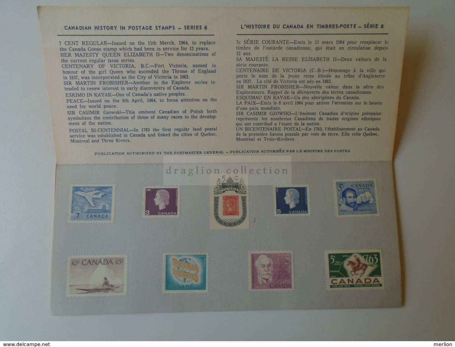 J1218   Canada 1964  Lot Of  2  Souvenir Cards  With Stamps Attached   1964/65 - Pochettes Postales Annuelles