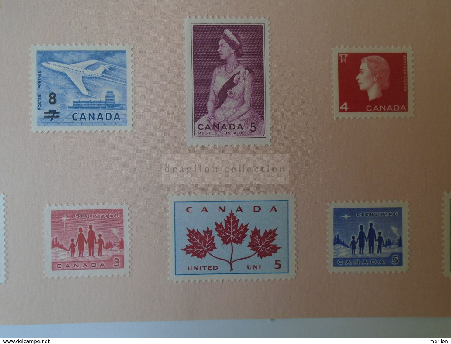 J1218   Canada 1964  Lot Of  2  Souvenir Cards  With Stamps Attached   1964/65 - Estuches Postales/ Merchandising