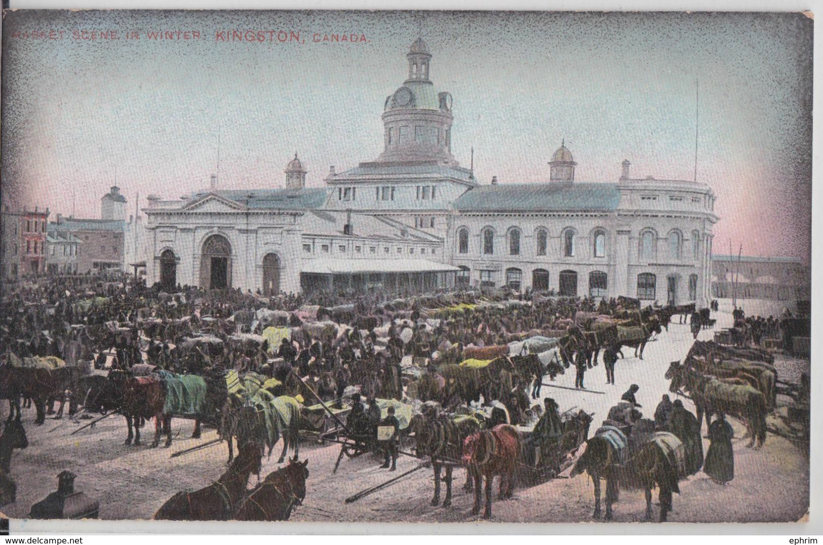 KINGSTON (Ontario) - Market Scene In Winter Mahood Bros. - Kingston