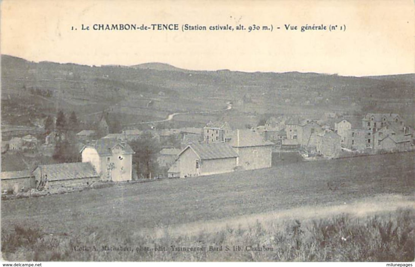 43 Haute LOIRE Vue Générale N°1 Sur Le CHAMBON De TENCE - Le Chambon-sur-Lignon