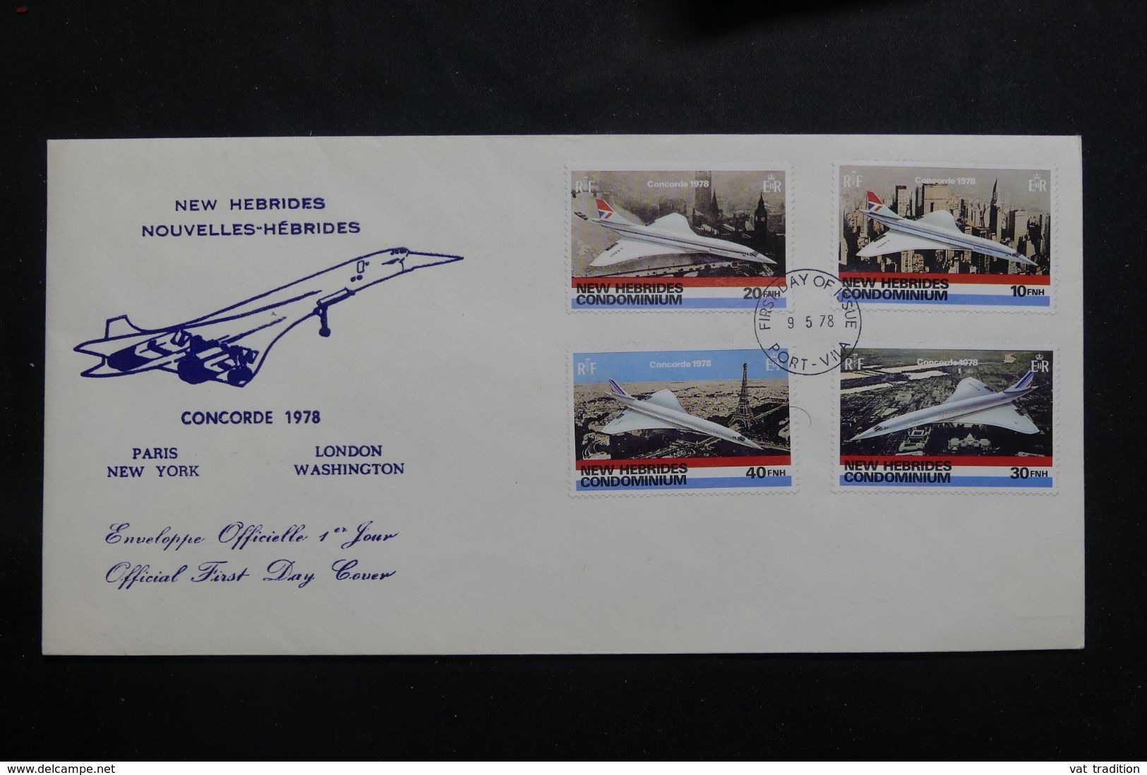 NOUVELLES HÉBRIDES - Enveloppe FDC En 1978 - Concorde - L 65638 - FDC