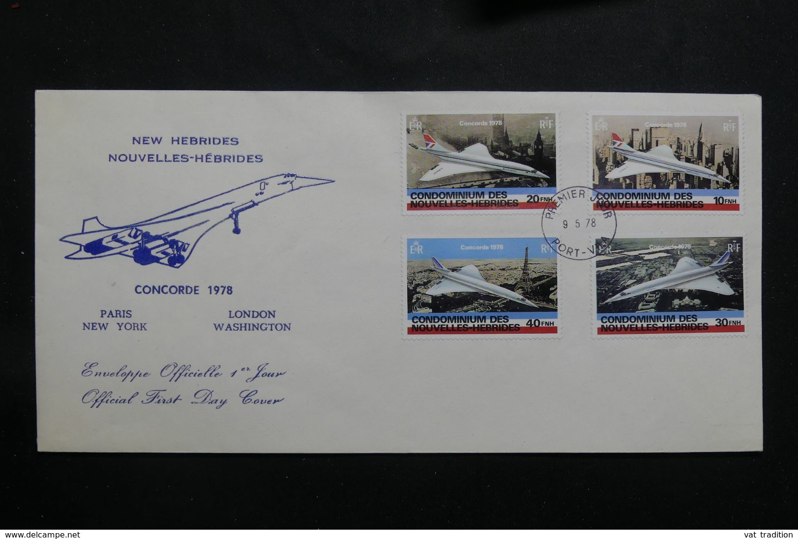NOUVELLES HÉBRIDES - Enveloppe FDC En 1978 - Concorde - L 65639 - FDC
