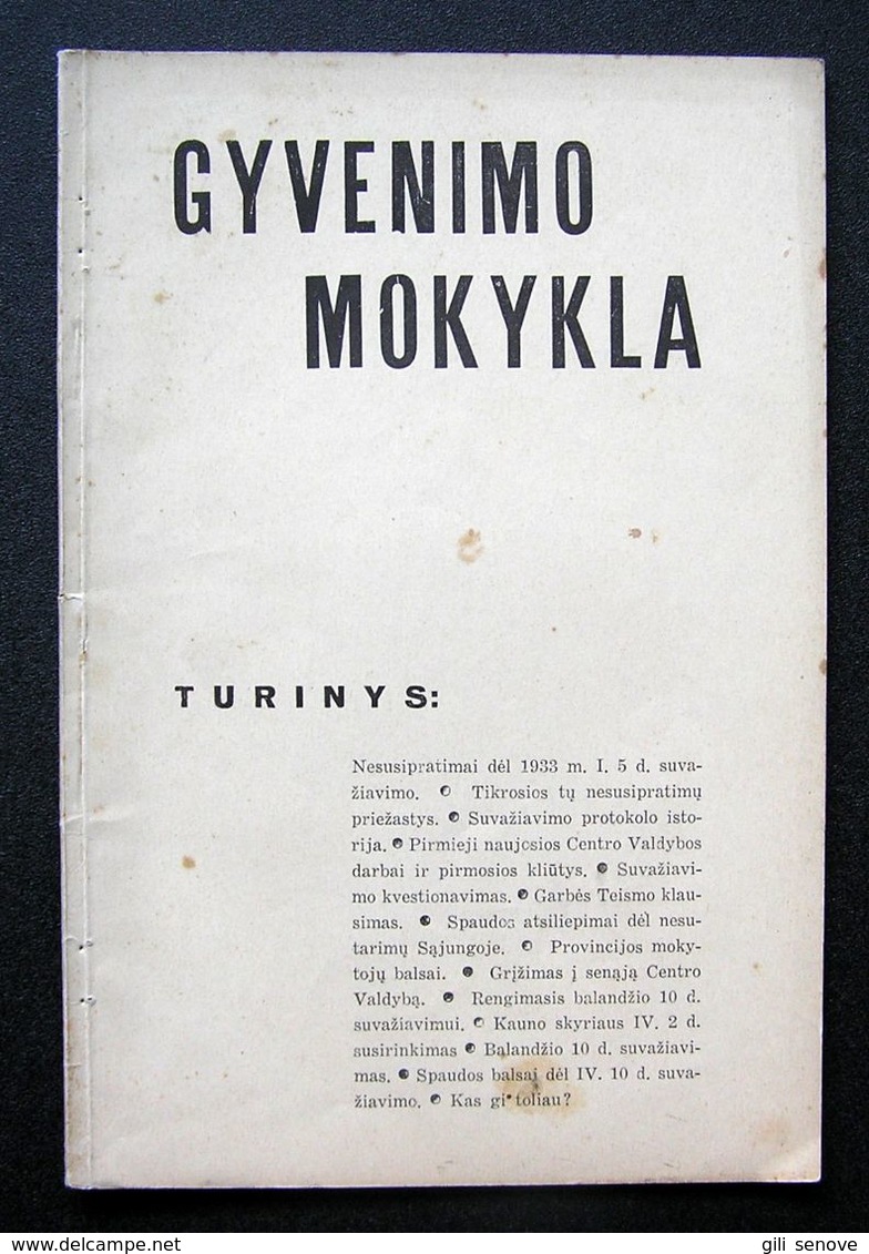 Lithuanian Magazine – Gyvenimo Mokykla 1933 - Revues & Journaux
