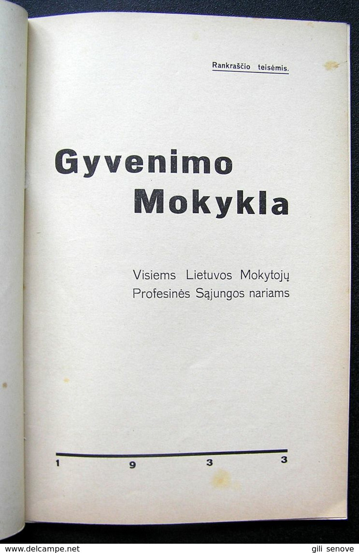 Lithuanian Magazine – Gyvenimo Mokykla 1933 - Revues & Journaux