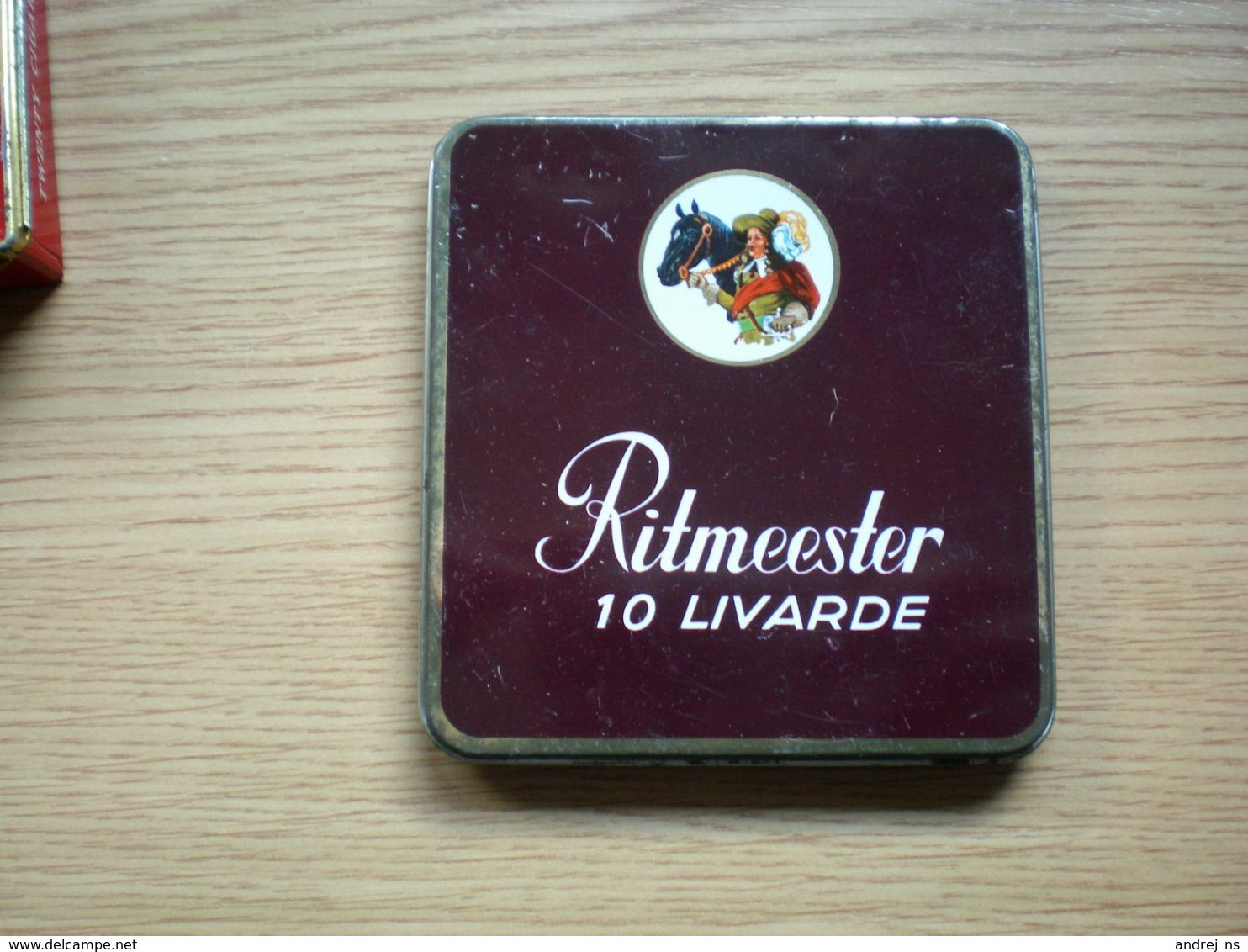 Old Tin Box Ritmeester 10 Livarde - Empty Tobacco Boxes