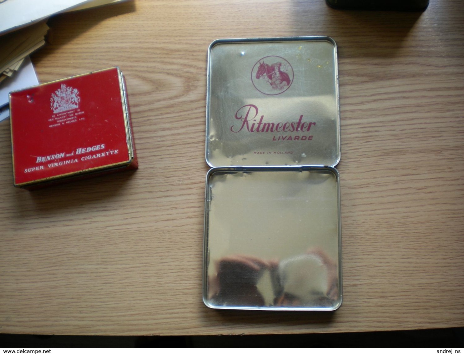 Old Tin Box Ritmeester 10 Livarde - Empty Tobacco Boxes