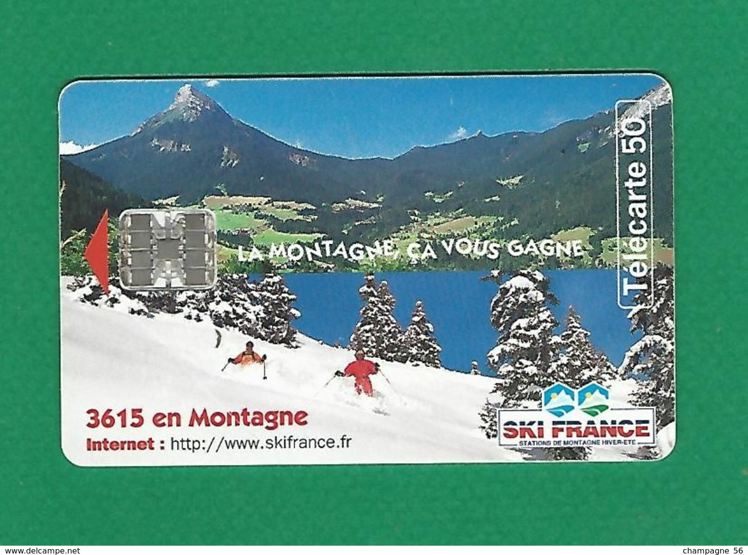 VARIÉTÉS FRANCE TÉLÉCARTE 1997 / 04  SC7  LA MONTAGNE CA VOUS GAGNE   50 UNITES   UTILISÉE - Variëteiten