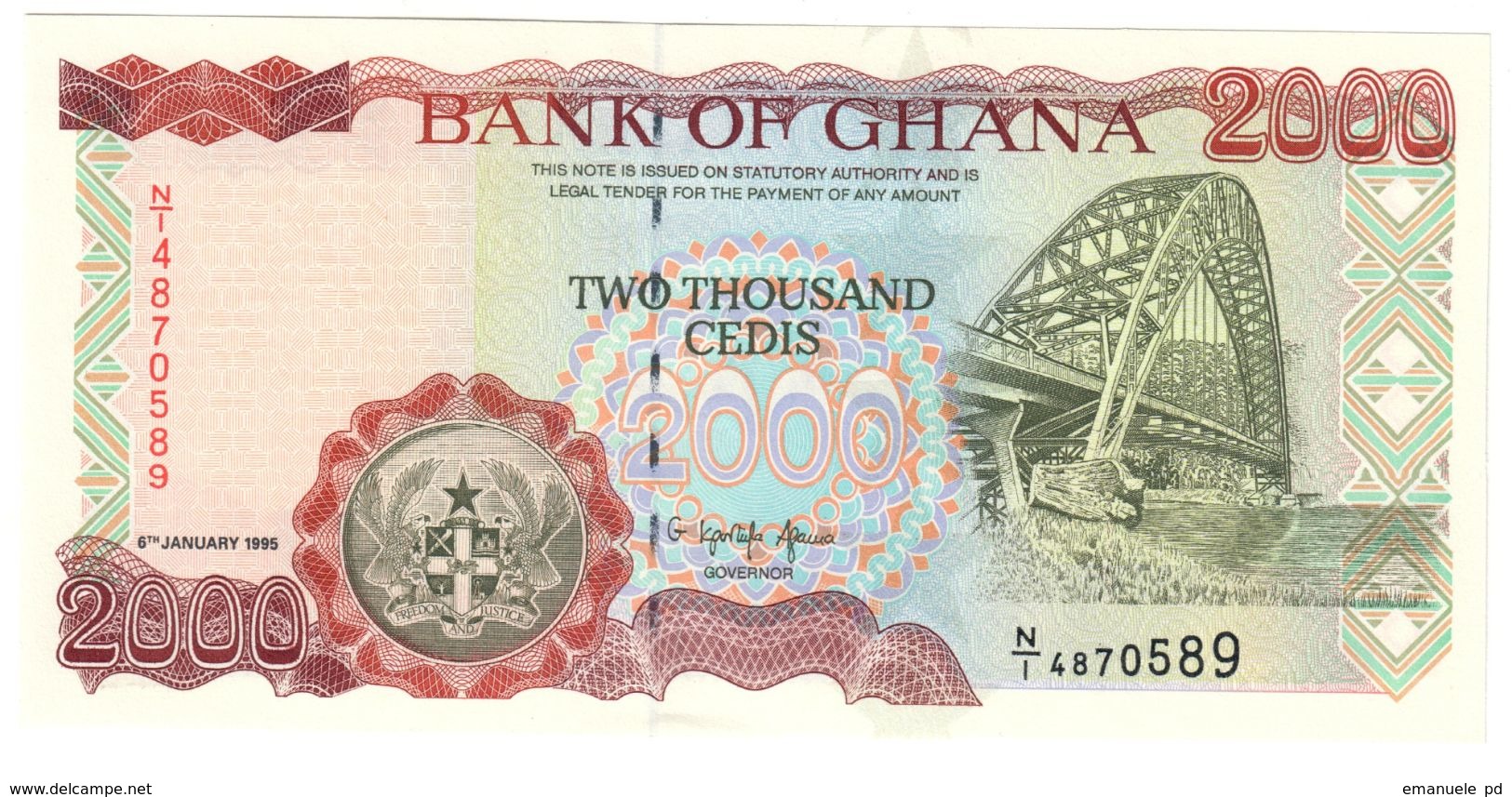 GHANA	2000	CEDIS	06/01/1995	P30	UNC			.CV. - Ghana