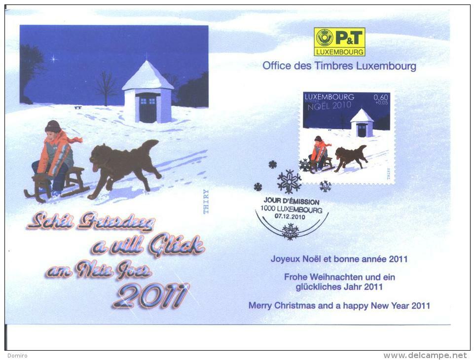 Lux Carte De Voeux Office Timbres Luxembourg 2011 - Cartoline Commemorative