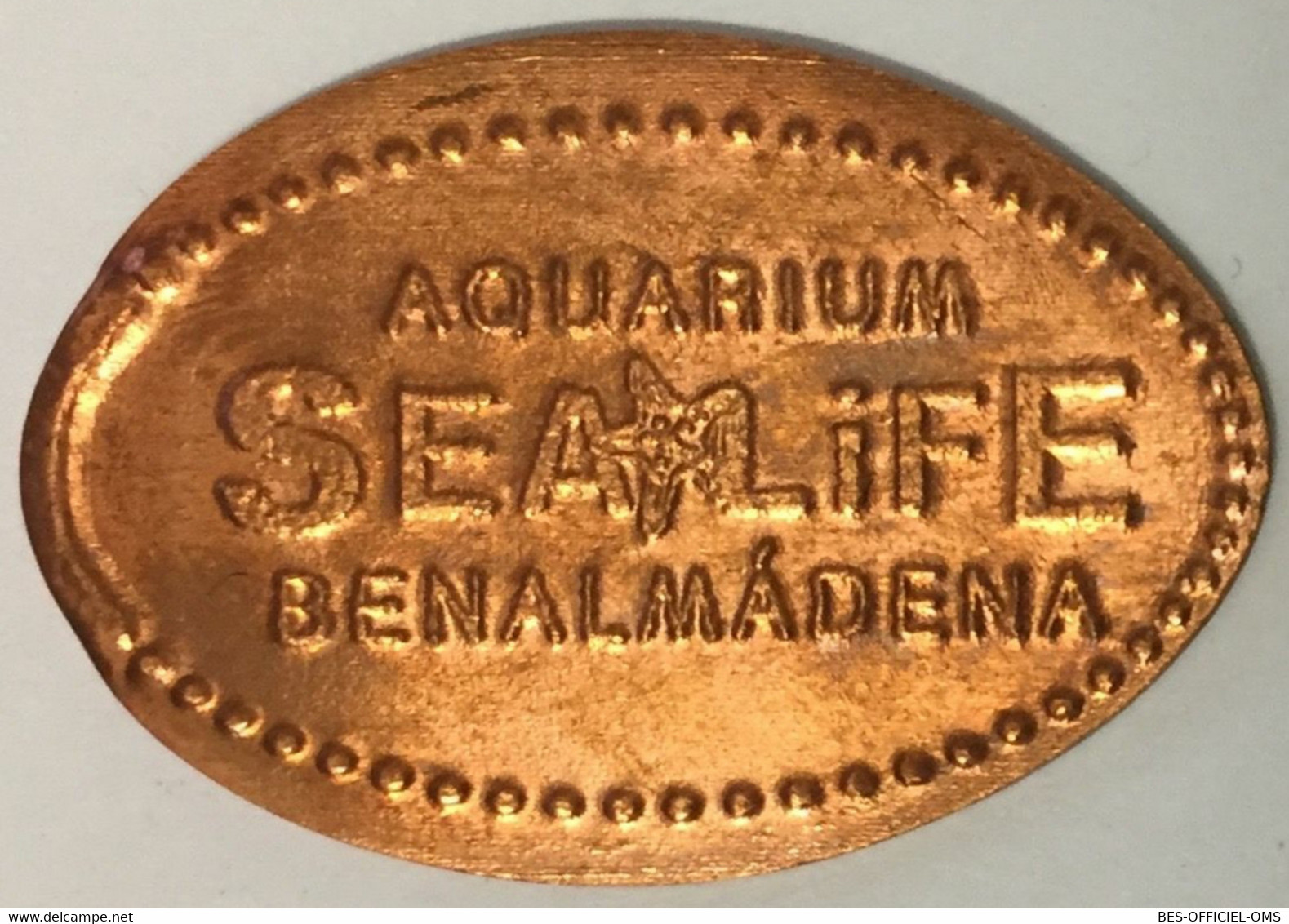 ESPAGNE AQUARIUM SEA LIFE BENALMÀDENA PIÈCE ÉCRASÉE ELONGATED COIN MEDAILLE TOURISTIQUE MEDALS TOKENS PIÈCE MONNAIE - Pièces écrasées (Elongated Coins)