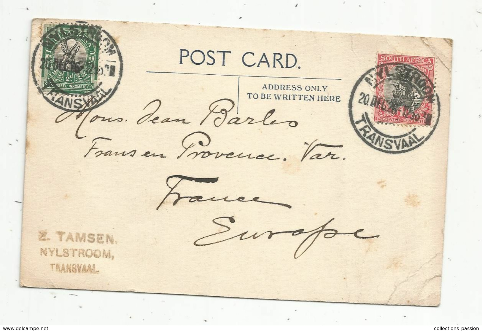 Lettre , Grande Bretagne , Colonies , NYLSTROOM ,TRANSVAAL , 1926, 2 Timbres - Storia Postale