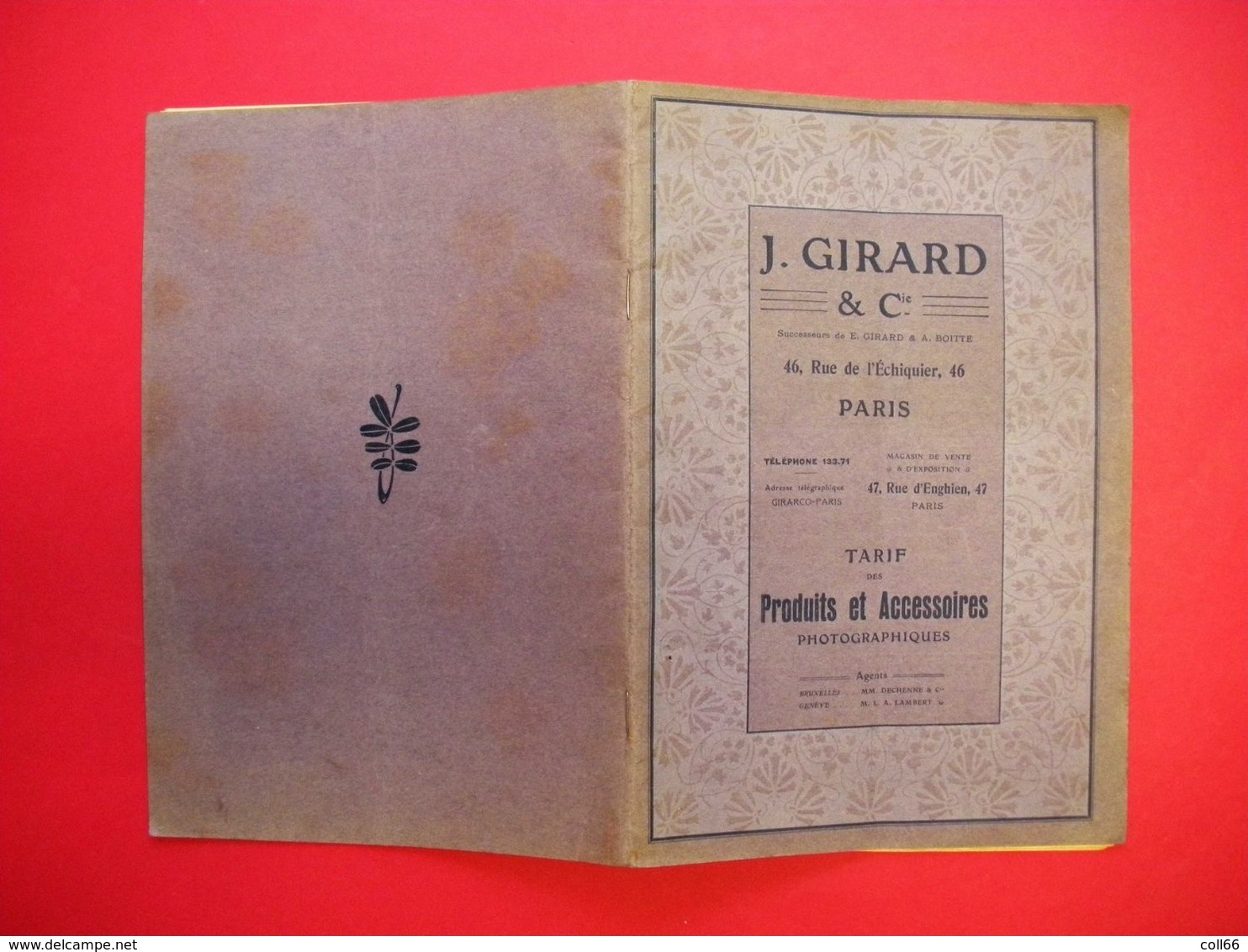 Catalogue Détaillé Tarif Et Produits Et Accessoires Photographiques J.Girard & Cie Nombreuses Illustrations 18.5x27.5cms - Andere & Zonder Classificatie