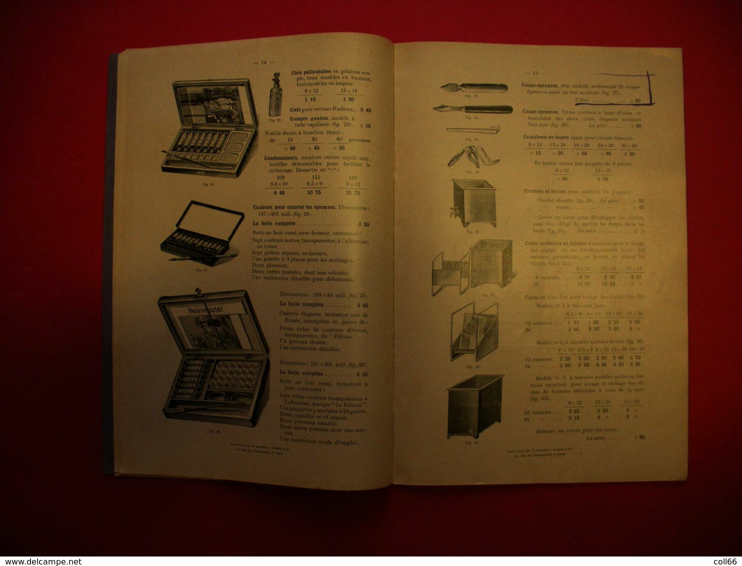 Catalogue détaillé Tarif et Produits et Accessoires Photographiques J.Girard & Cie nombreuses illustrations 18.5x27.5cms