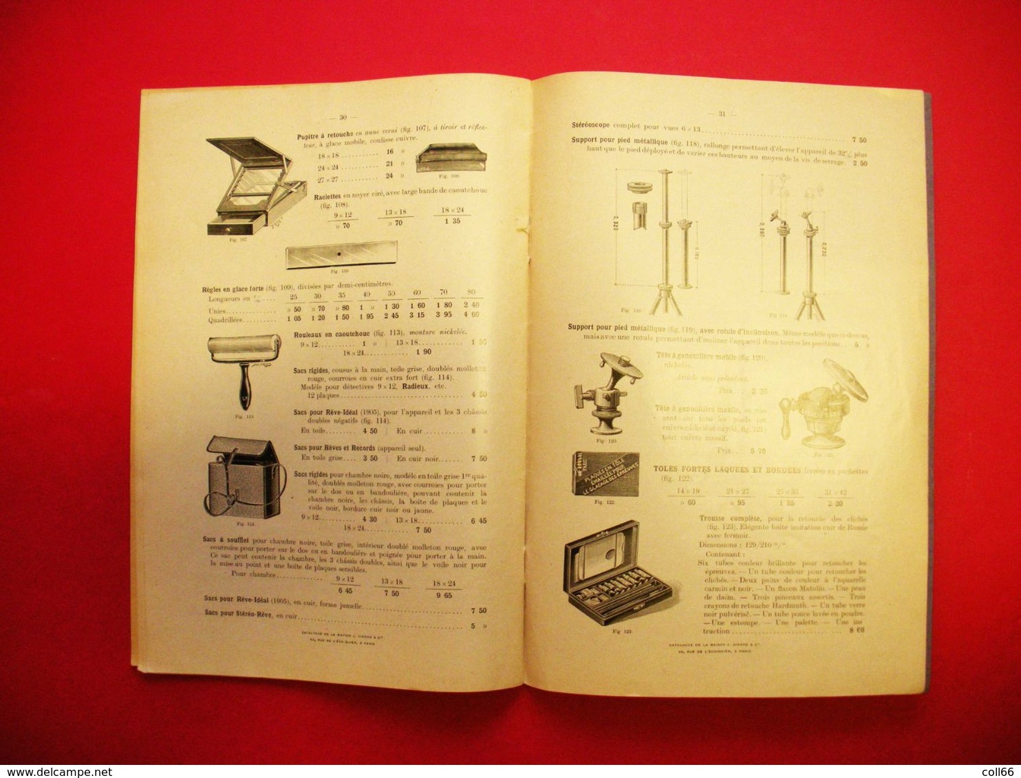 Catalogue détaillé Tarif et Produits et Accessoires Photographiques J.Girard & Cie nombreuses illustrations 18.5x27.5cms