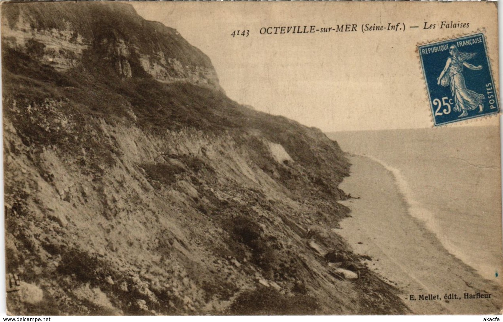 CPA OCTEVILLE-sur-MER - Les Falaises (105649) - Octeville