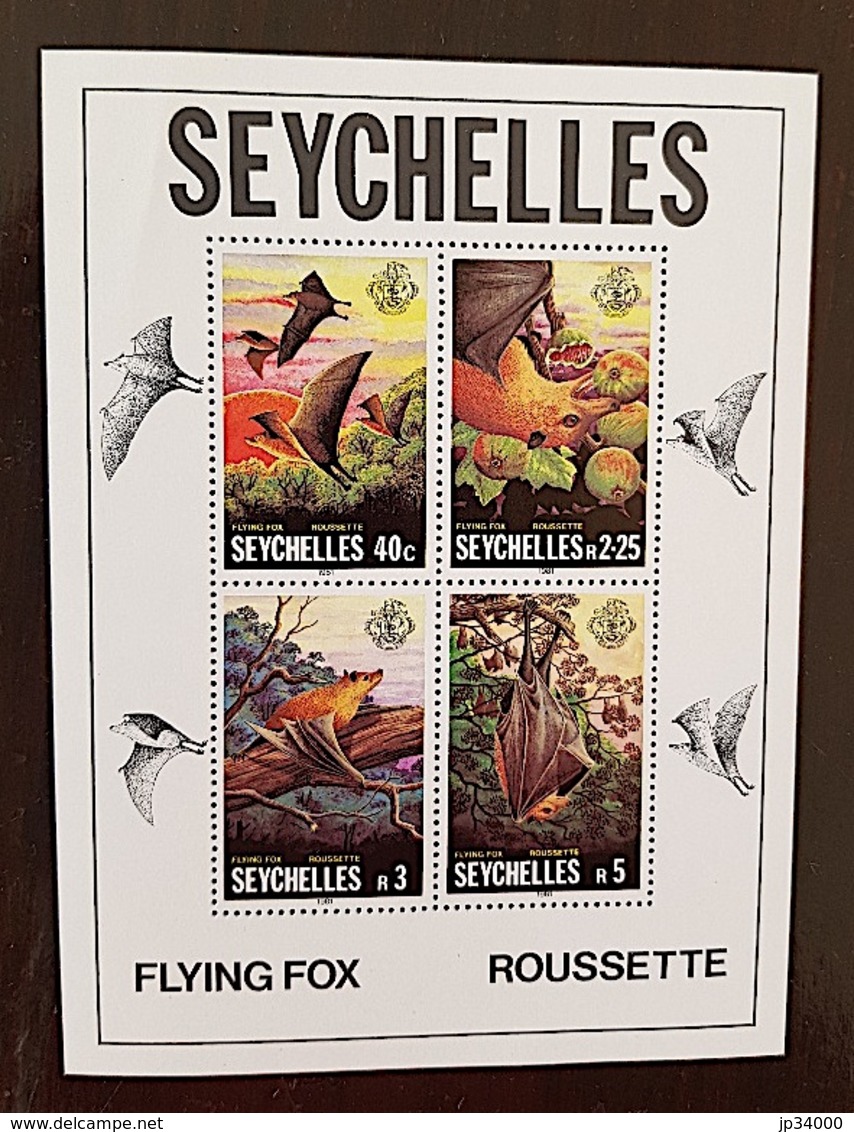 SEYCHELLES Chauve Souris, Bat, Muerciélago.Yvert  BF 17. ** MNH - Vleermuizen