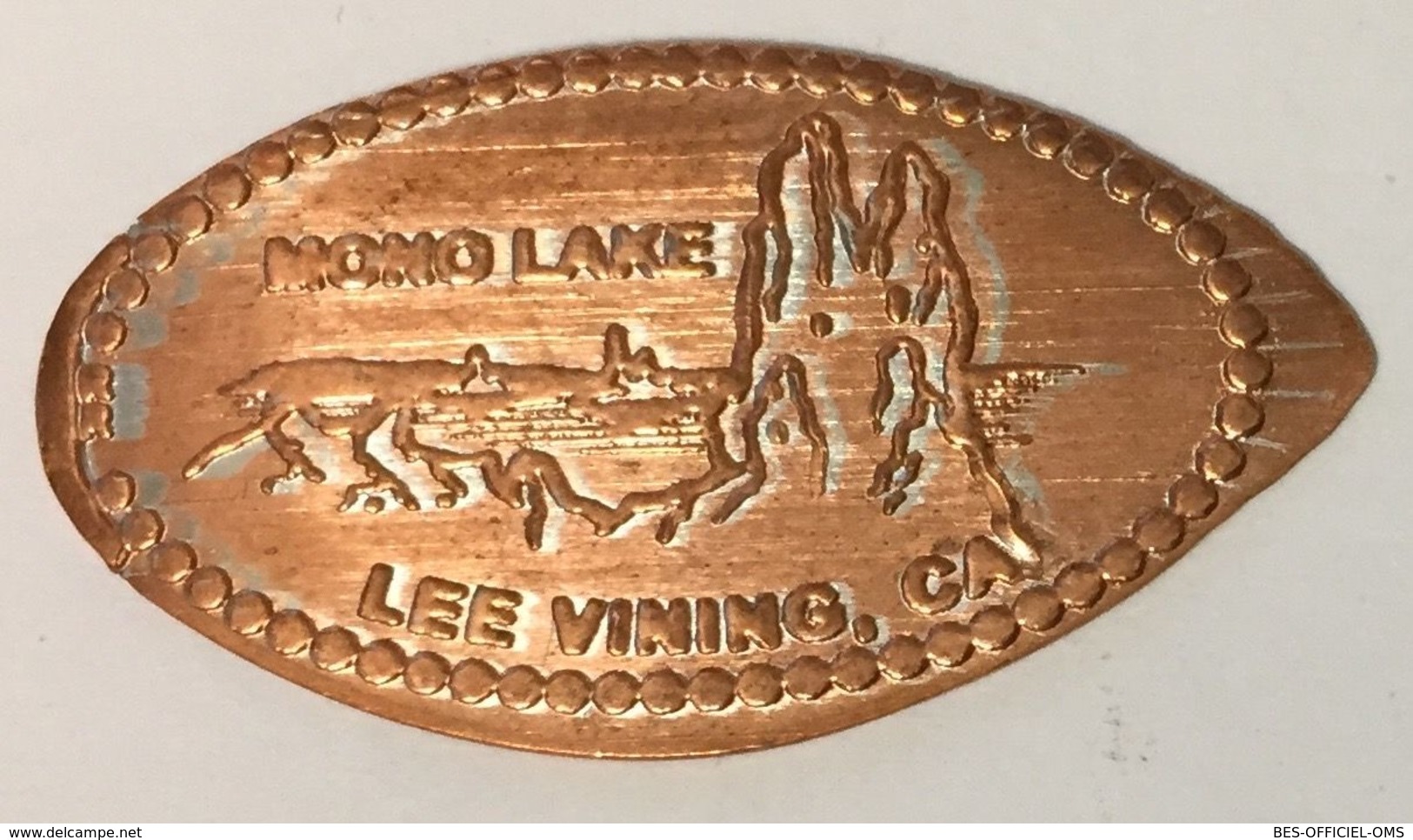 ÉTATS-UNIS USA MONO LAKE LEE VINING CA NICELY'S PENNY 1965-2015 ELONGATED COIN PIÈCE ÉCRASÉE MEDALS TOKENS - Pièces écrasées (Elongated Coins)