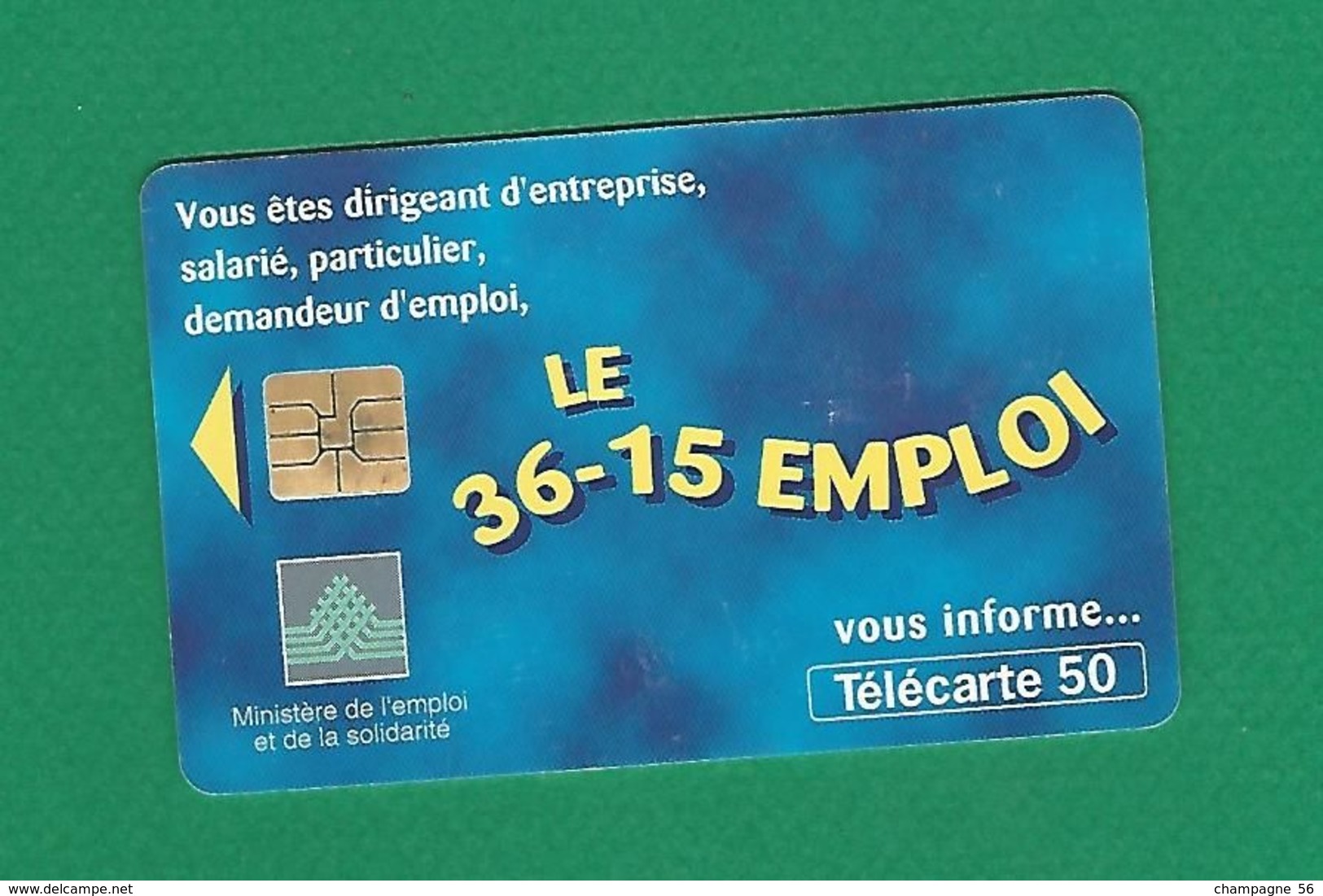 VARIÉTÉS FRANCE TÉLÉCARTE 1997 / 11 SO3 LE 36 15 EMPLOI  50 UNITES   UTILISÉE - Variëteiten