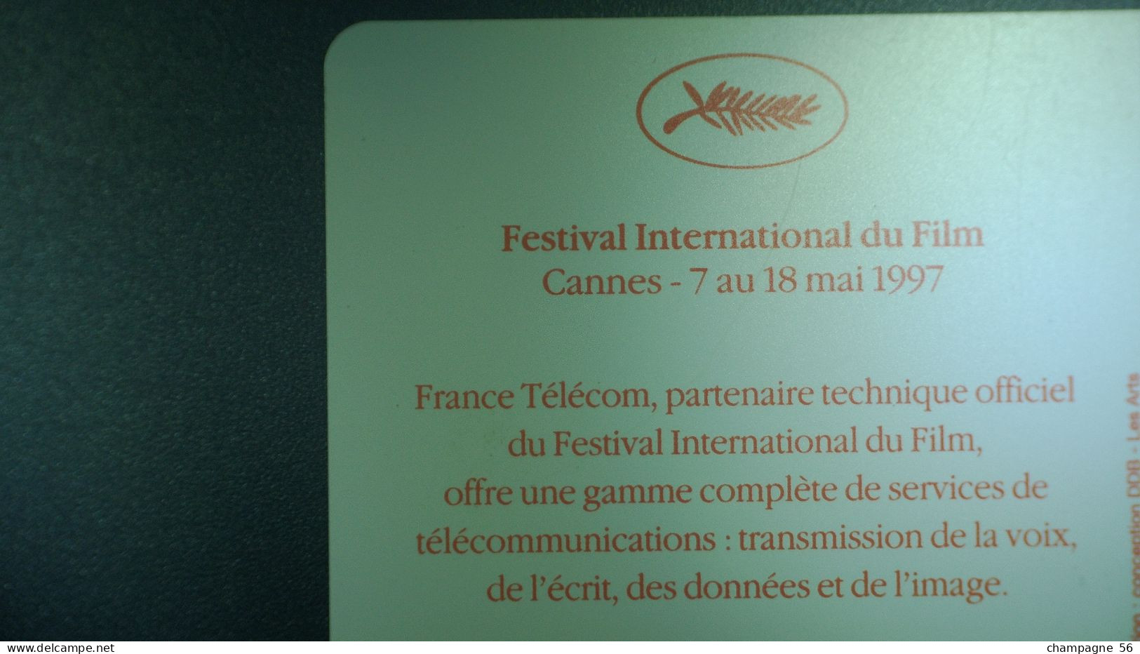 VARIÉTÉS FRANCE TÉLÉCARTE 1997 / 04  SO3 CANNES   50 UNITES   UTILISÉE