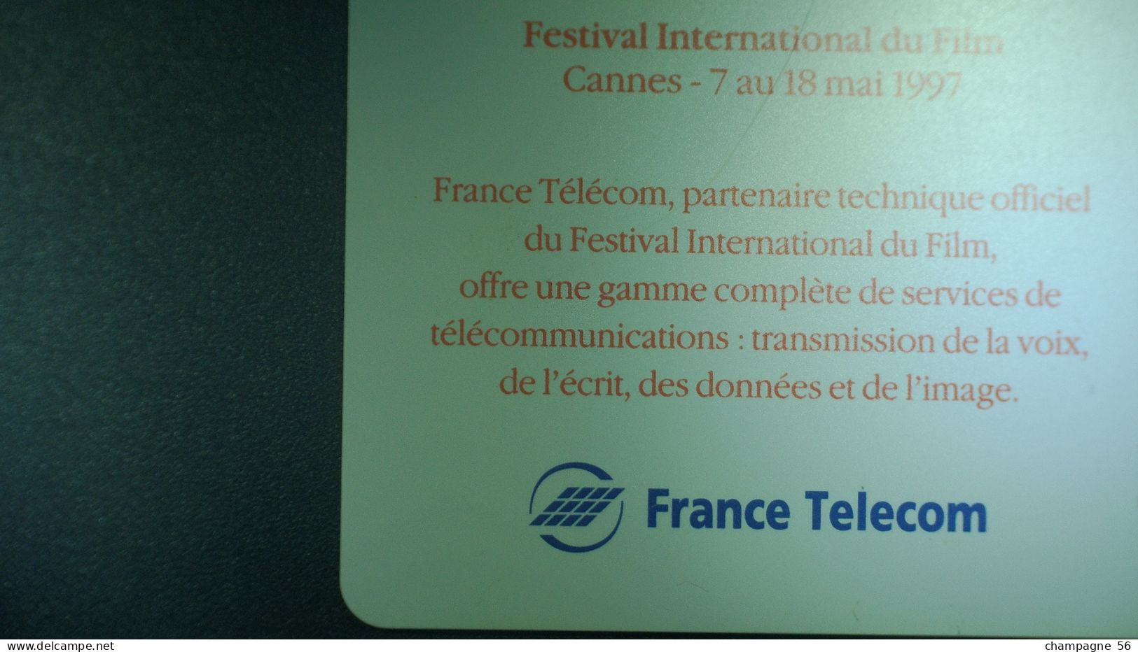 VARIÉTÉS FRANCE TÉLÉCARTE 1997 / 04  SO3 CANNES   50 UNITES   UTILISÉE