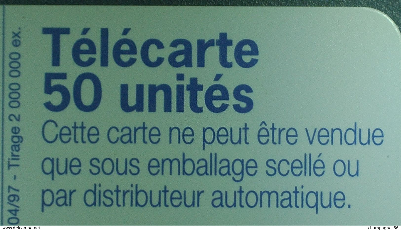 VARIÉTÉS FRANCE TÉLÉCARTE 1997 / 04  SO3 CANNES   50 UNITES   UTILISÉE