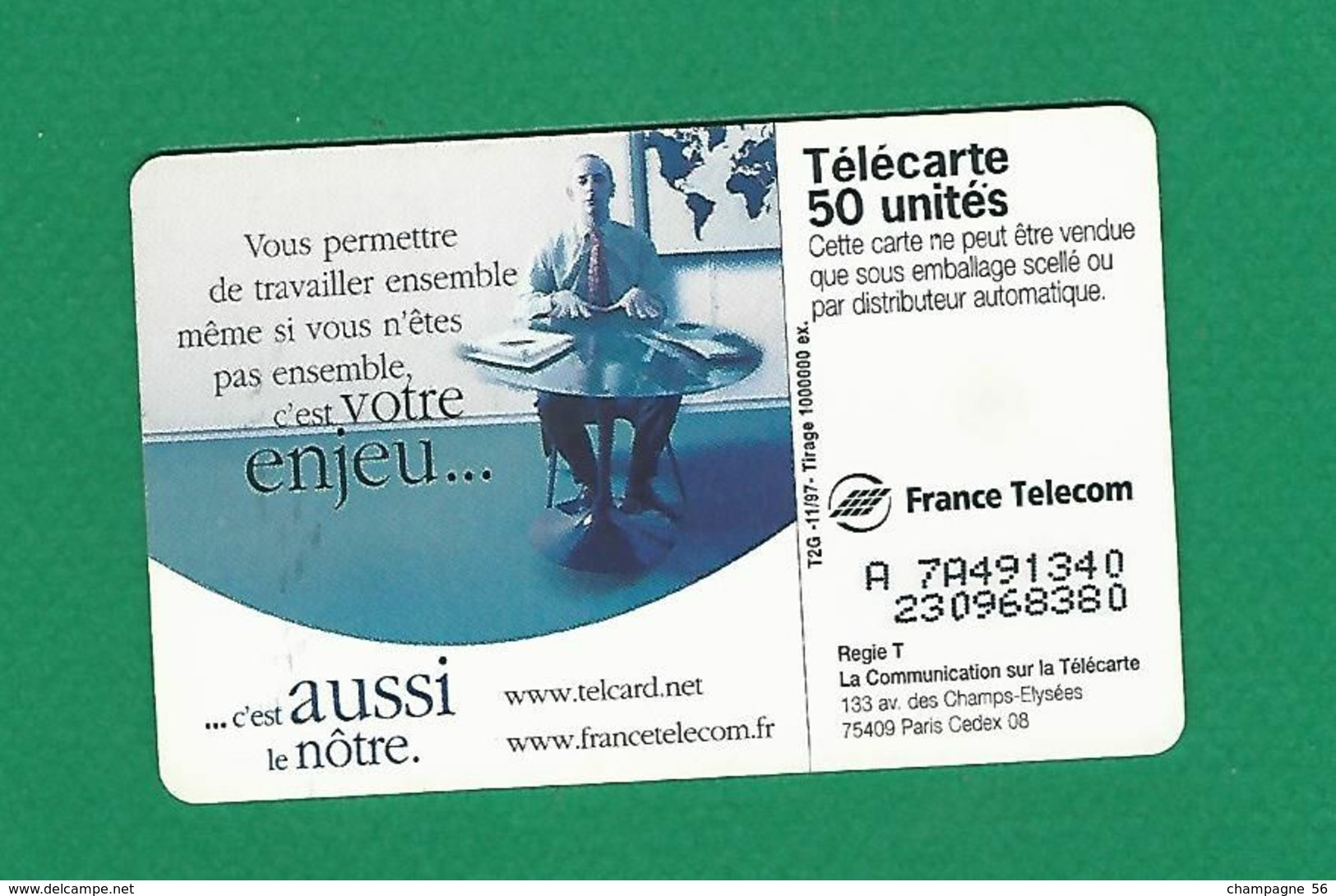 VARIÉTÉS FRANCE TÉLÉCARTE 1997 / 11  SO3 ETW 97 SEMAINE EUROPÉENNE    50 UNITES   UTILISÉE - Variétés