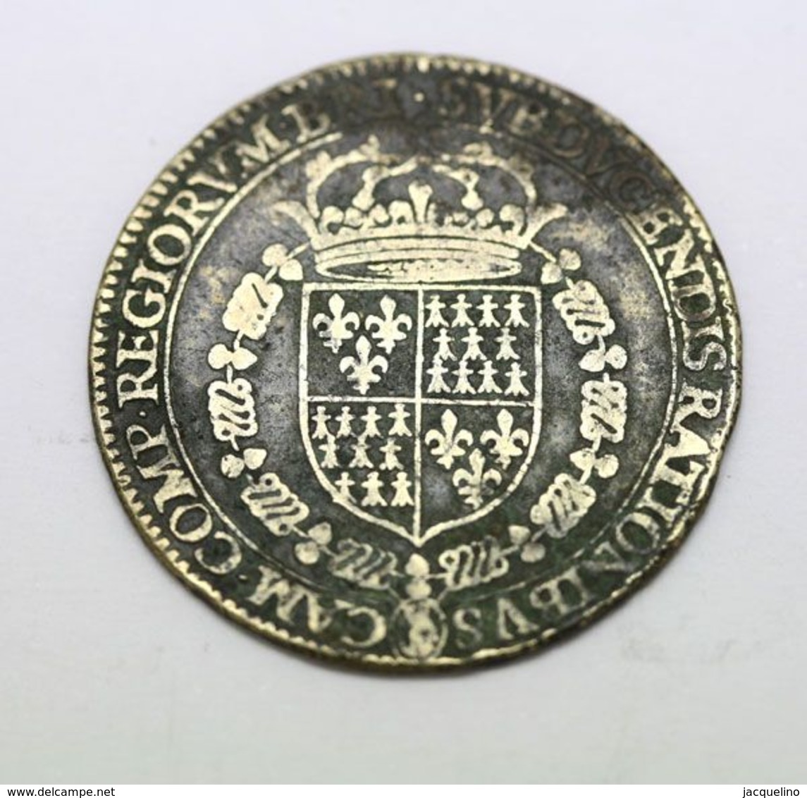 Bretagne Henri III. 1577. M 1000-152b. Cuivre 27 Mm 4.30 Gr. Devise Du Roi Henri III. MANET. VLTIMA. COELO. F8600. - Royaux / De Noblesse