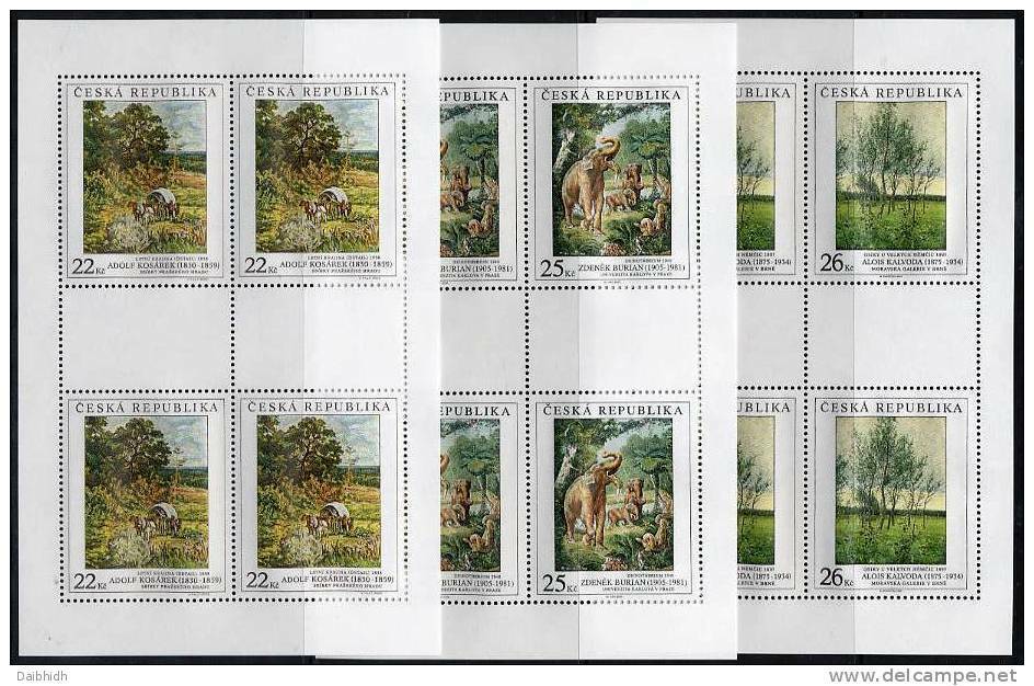 CZECH REPUBLIC 2005 Paintings From The National Gallery Sheetlets MNH / **.  Michel 451-53 - Blocks & Sheetlets