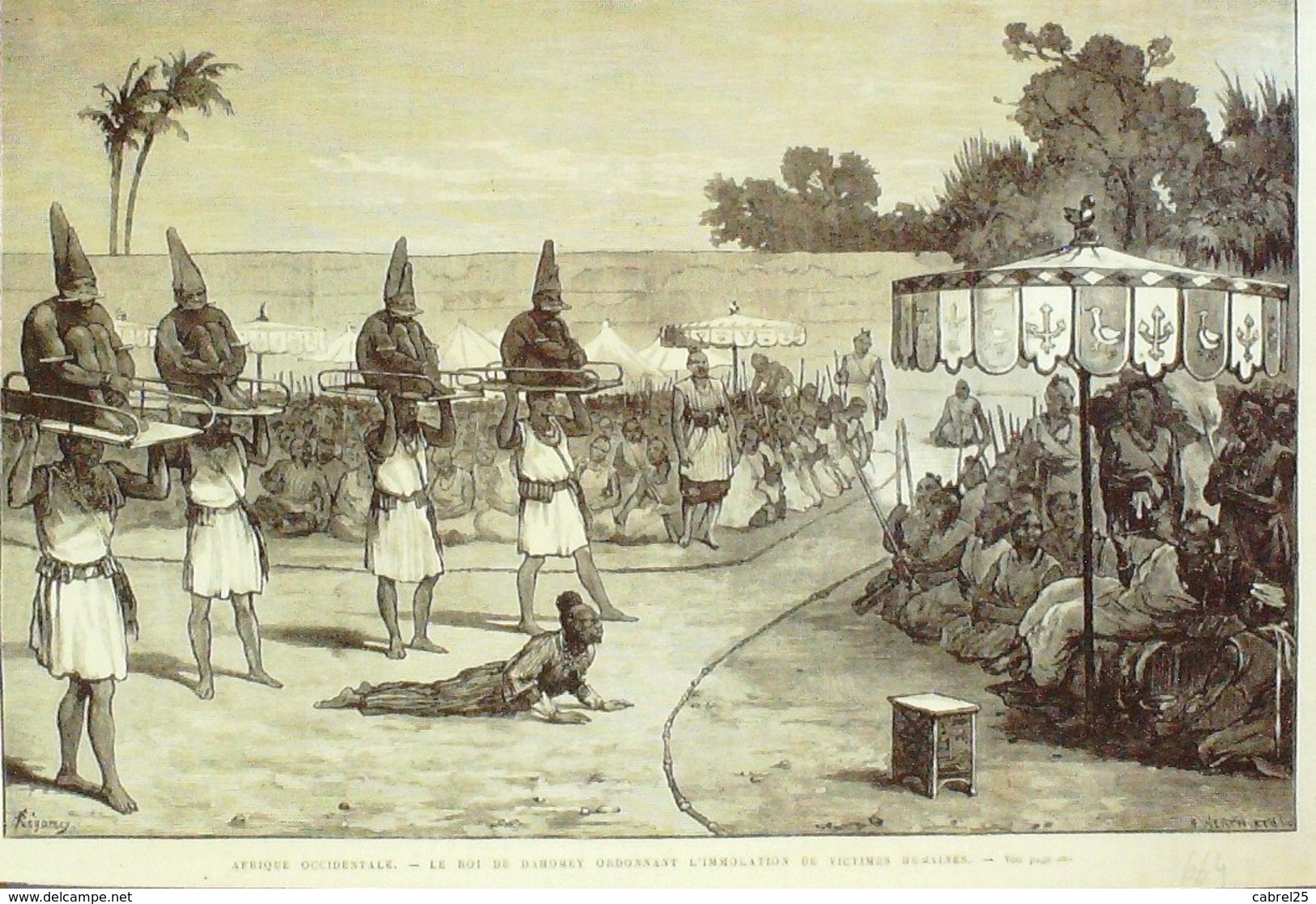 BENIN-DAHOMEY-IMMOLATION Des VICTIMES-1865 - Estampes & Gravures