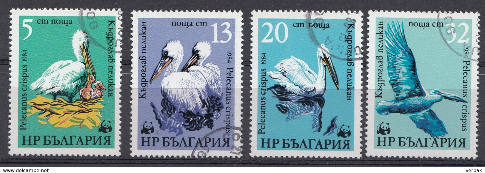 BULGARIEN  1984  MI.NR. 3303-3306 Krauskopfpelikan  USED / GEBRUIKT / OBLITER8 - Gebruikt