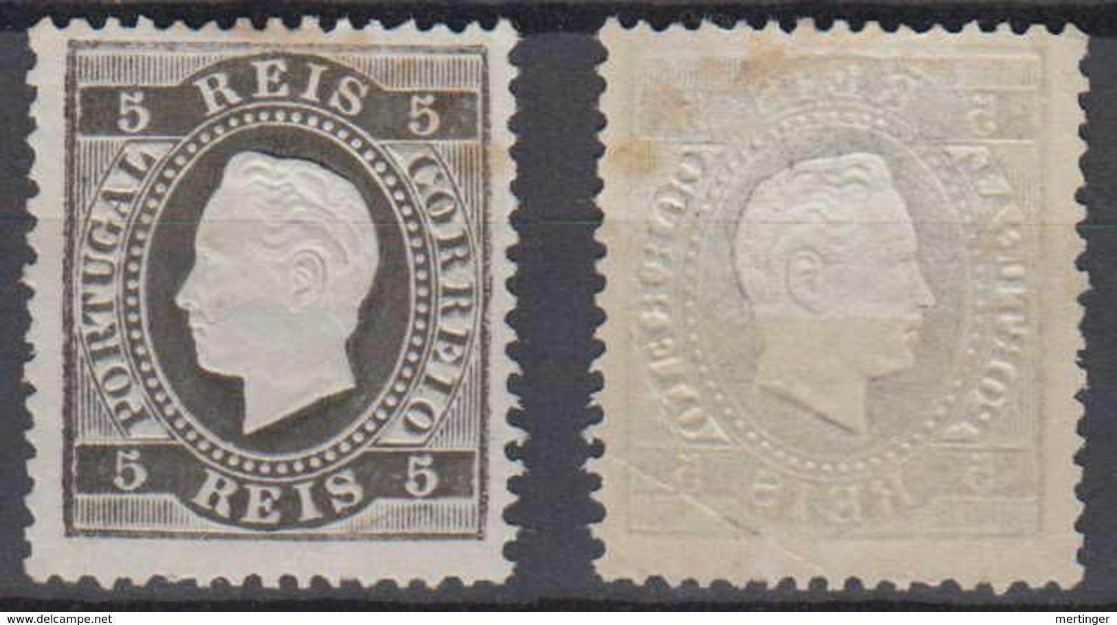 Portugal Mi# 34 * Mint 5R Luis I 1870 - Unused Stamps