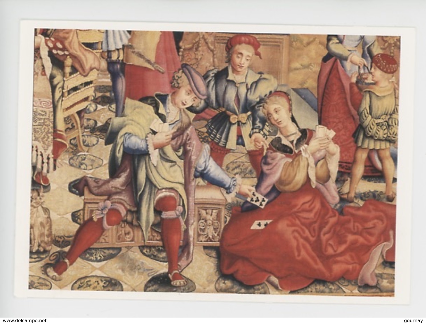 Tapisserie Gobelins 1688-89 : Les Mois Lucas, Février "Le Jeu" Les Joueurs De Cartes (détail - Cp Vierge Pau) - Pau