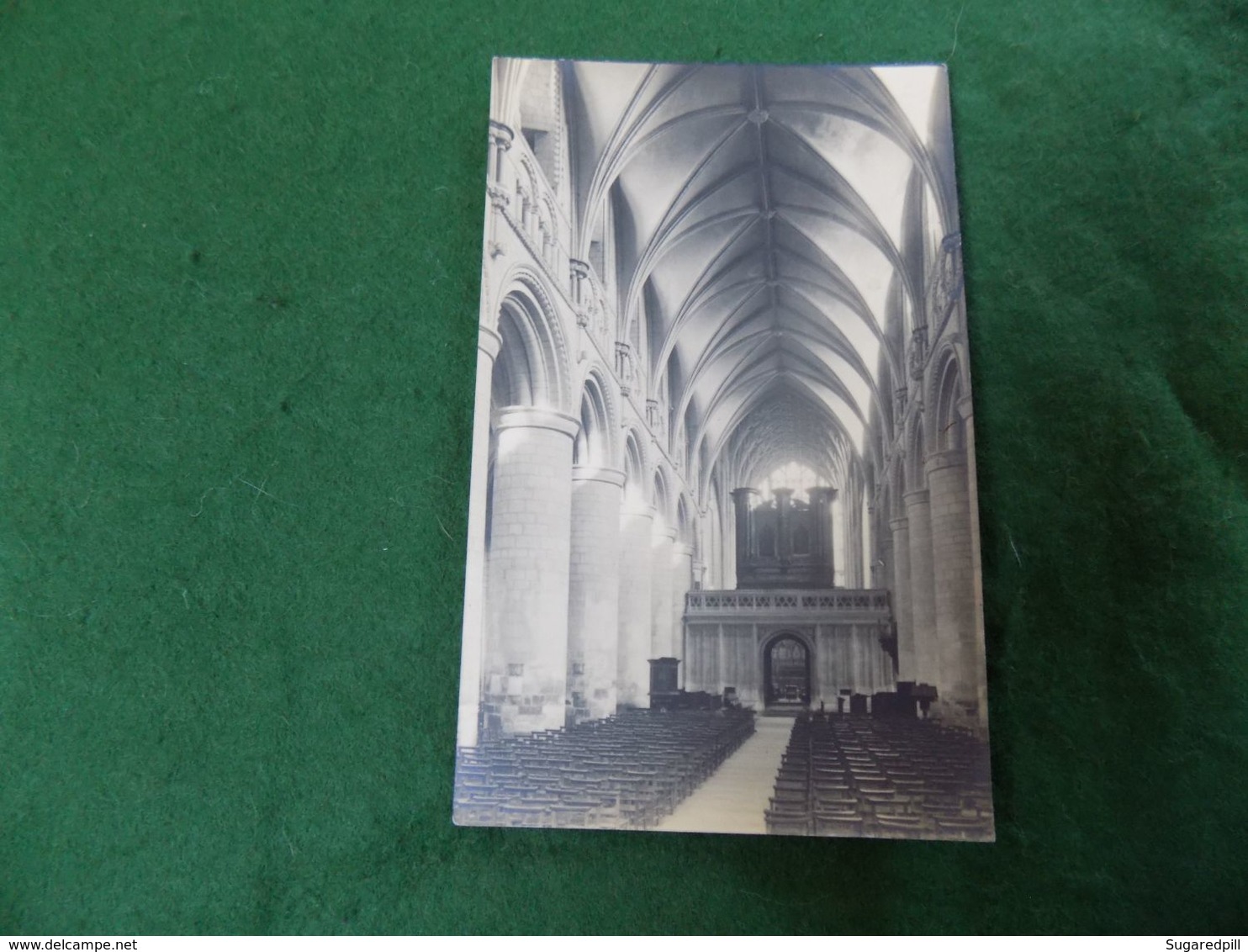 VINTAGE UK ENGLAND GLOUCESTERSHIRE: GLOUCESTER Cathedral Interior Sepia Pitcher - Gloucester