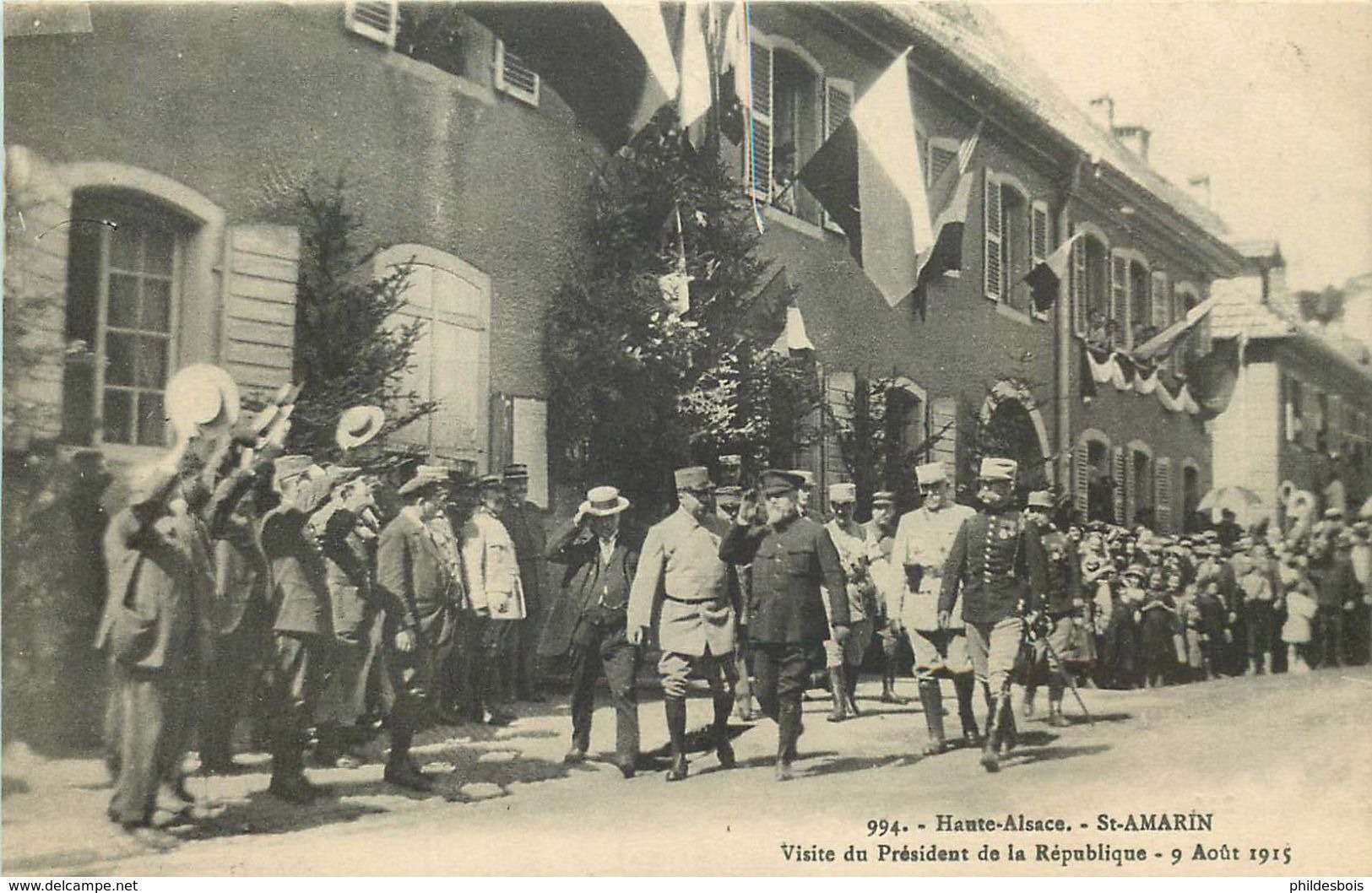 HAUT RHIN  SAINT AMARIN  Visite Du Président De La République Aout 1915 - Saint Amarin