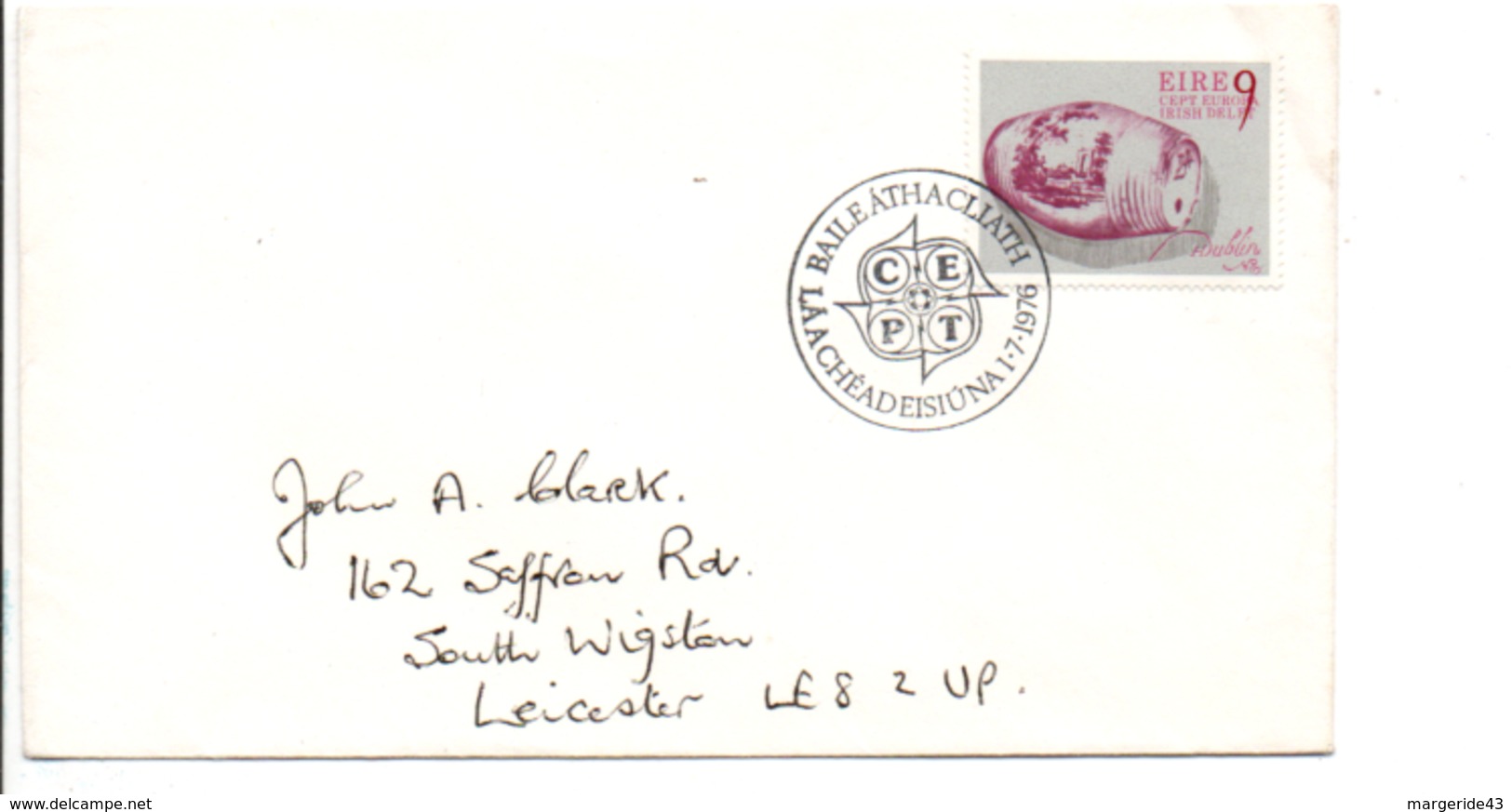 IRLANDE EIRE LETTRE FDC EUROPA 1976 - Brieven En Documenten