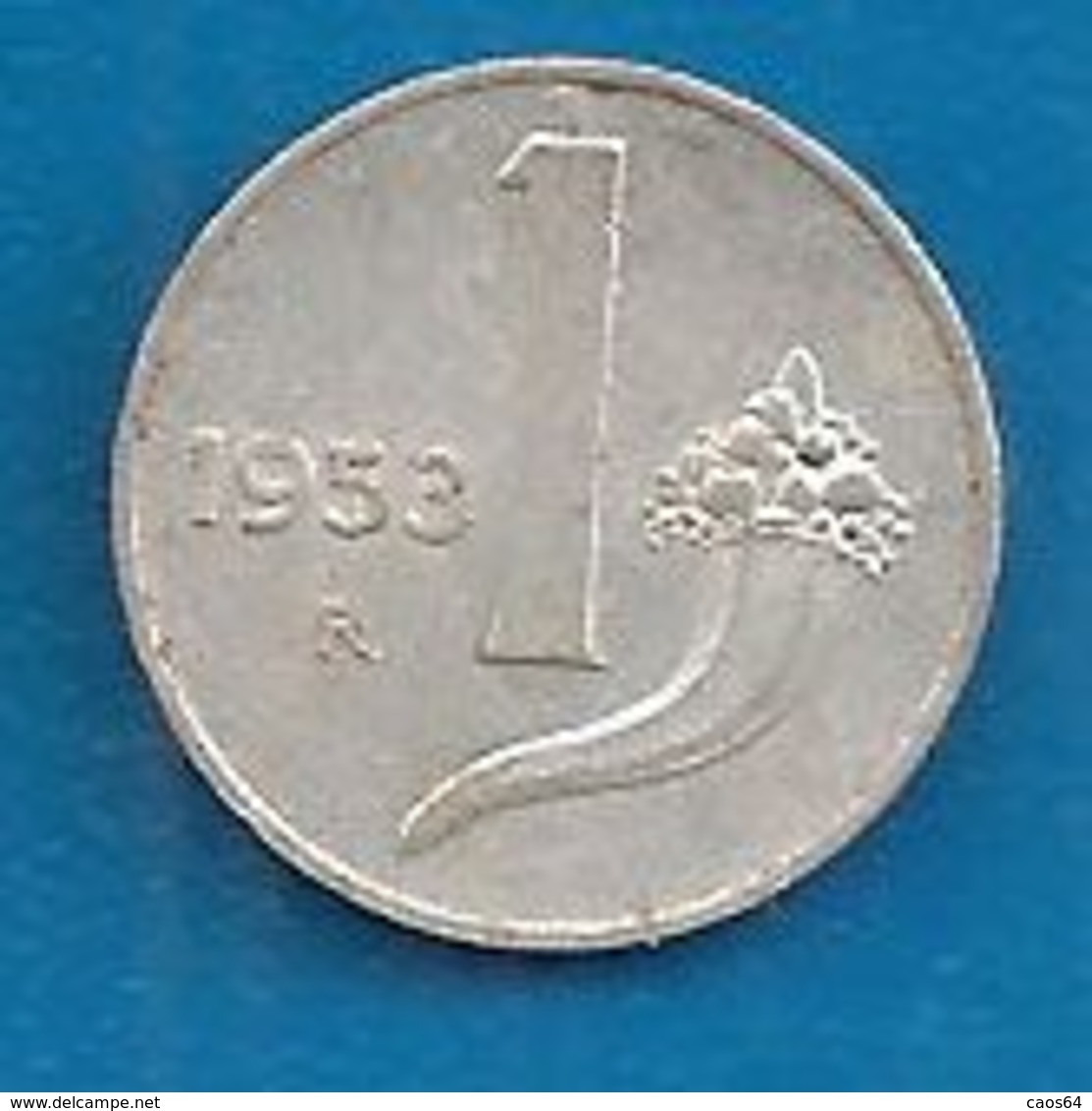 1953 R - ITALIA 1 Lira Cornucopia / Bilancia - Circolata - 1 Lira