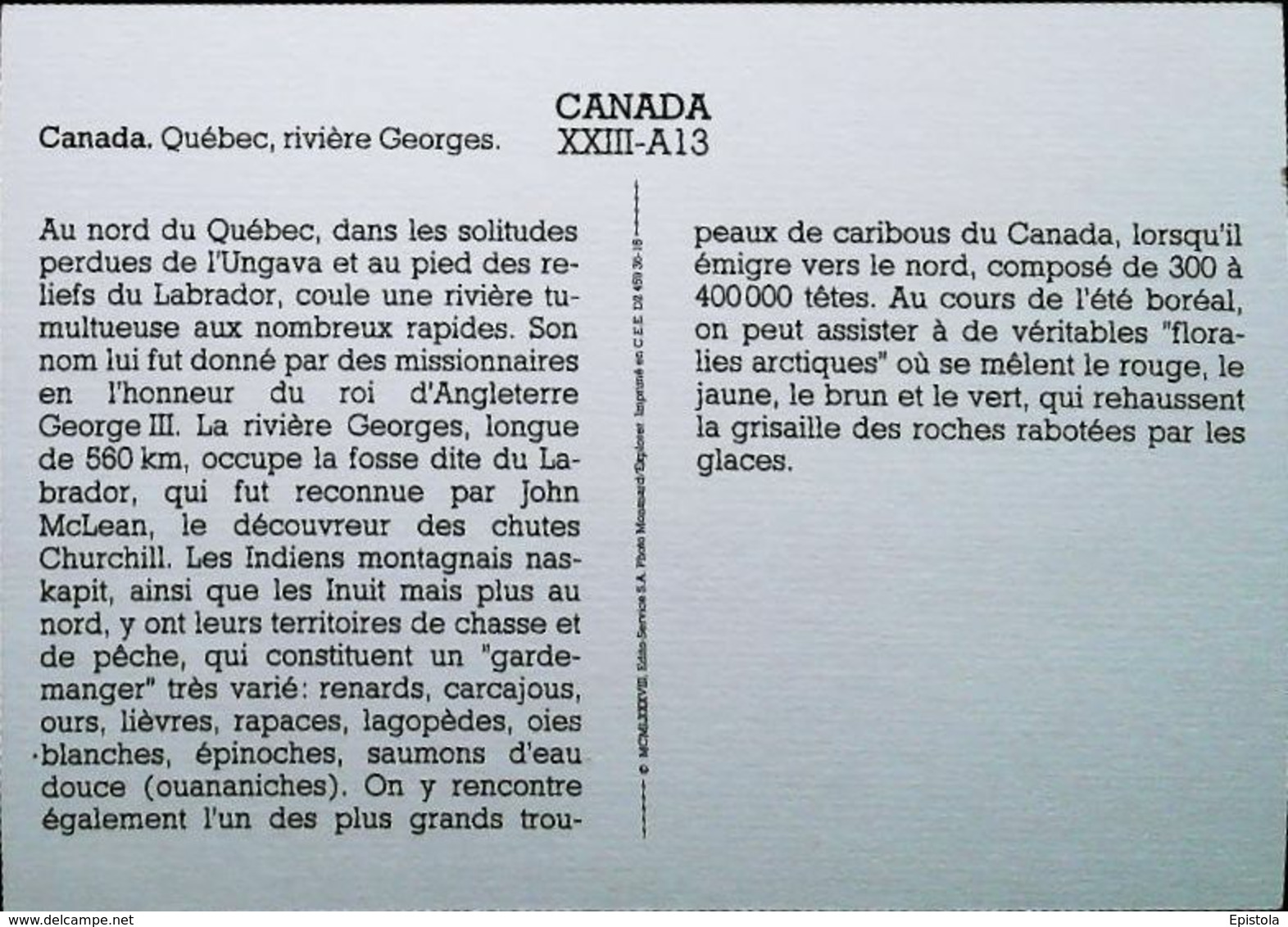 Canada Quebec Rivière Georges      Années 80s - Trois-Rivières