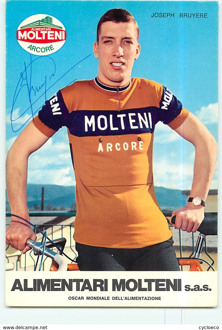 Joseph BRUYERE , Autographe Manuscrit, Dédicace . 2 Scans. Cyclisme. Molteni 1973 - Ciclismo