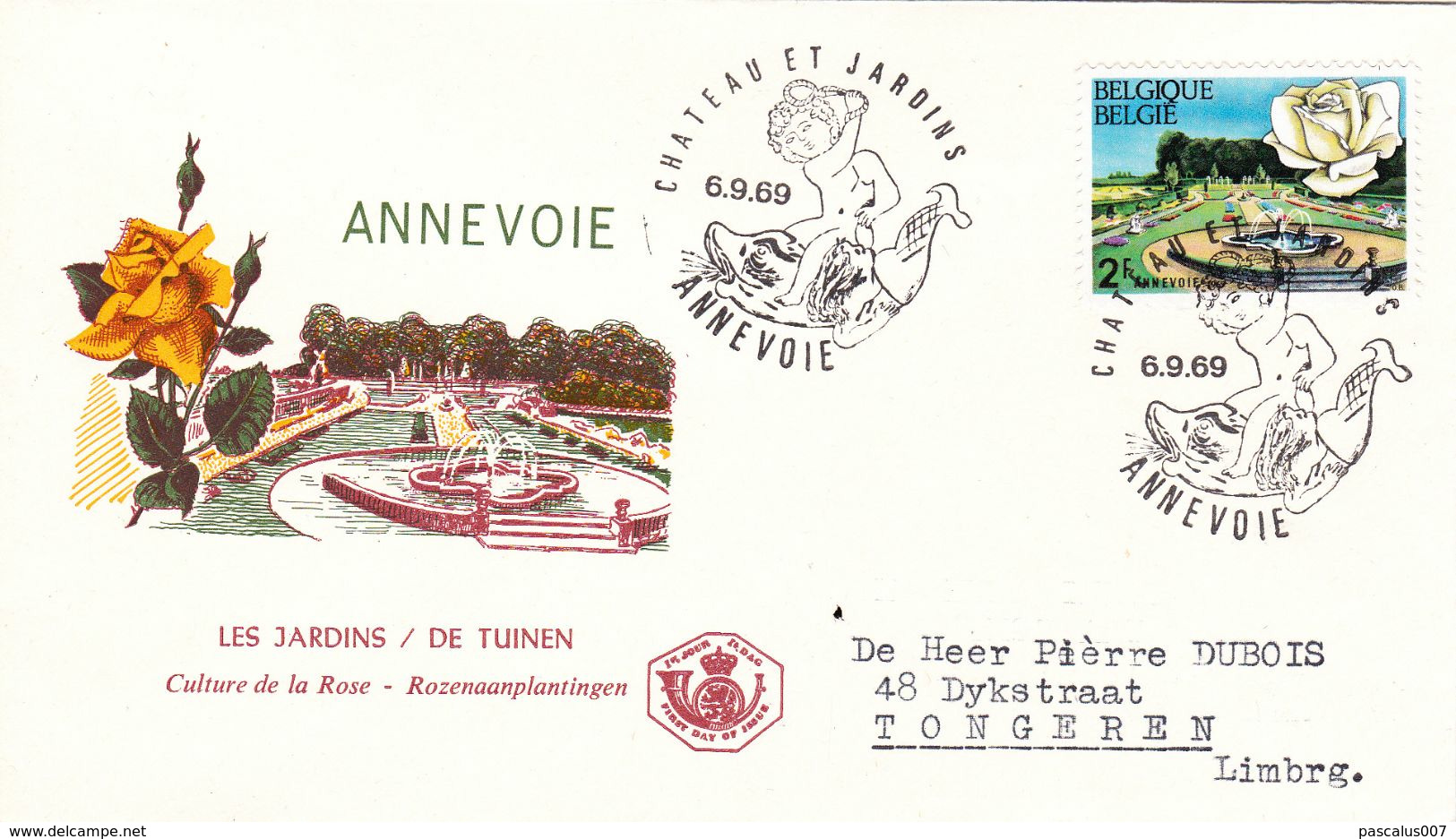 B01-173 BELG.1969 1501 & 1502 FDC Circulée Flora  Flore + Timbres Xx 5€ - 1961-1970