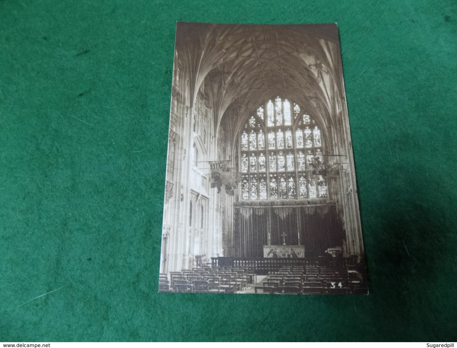 VINTAGE UK ENGLAND GLOUCESTERSHIRE: GLOUCESTER Cathedral Altar Sepia Sydney Pitcher - Gloucester