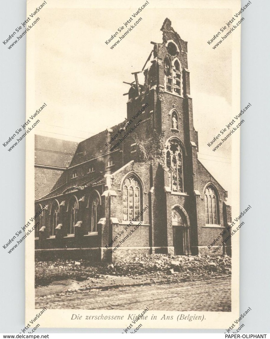 B 4431 ANS, Zerstörungen 1.Weltkrieg, Kirche - Ans