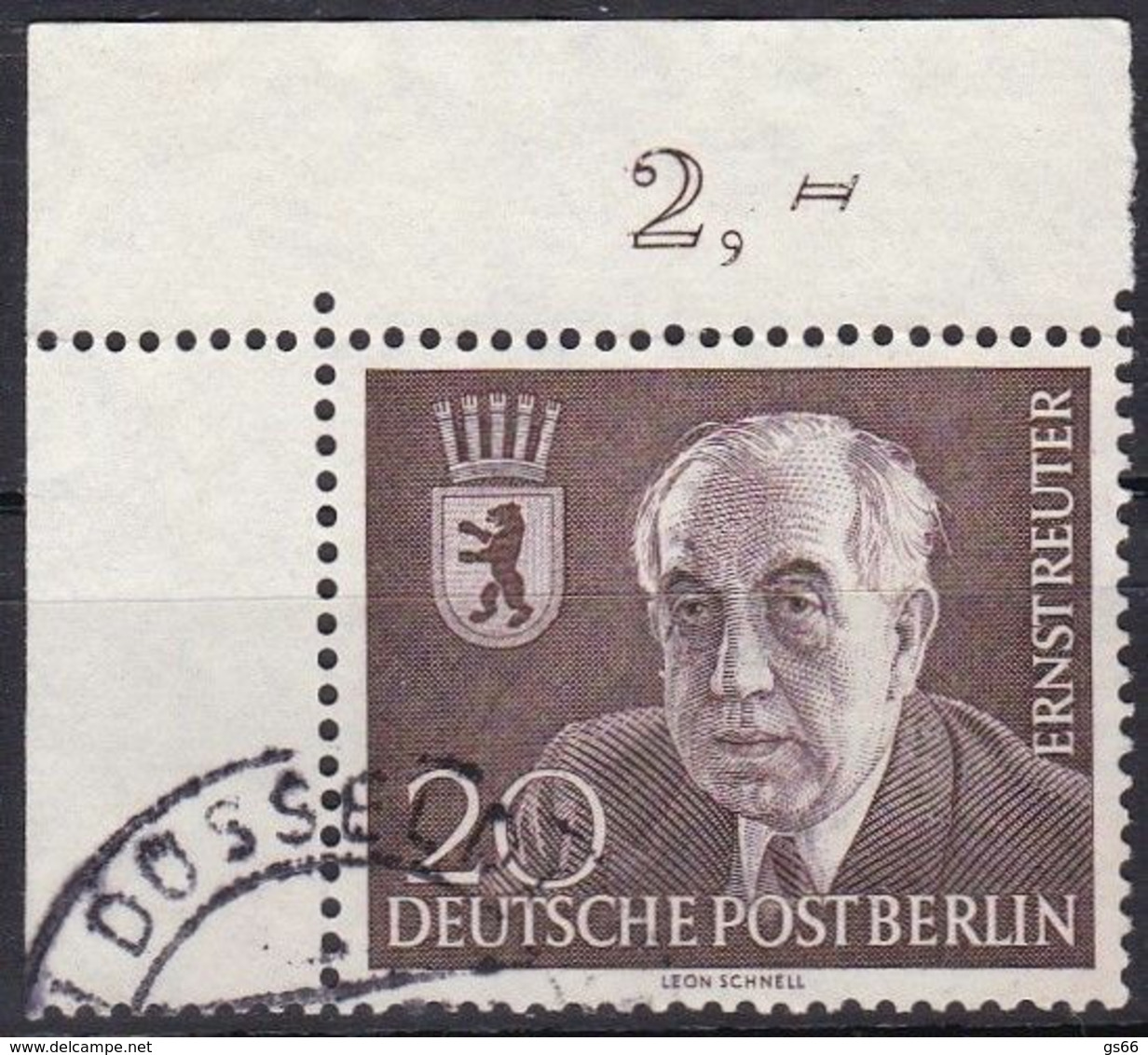 Berlin, 1954, 115, Used Oo,   Ernst Reuter. - Usati